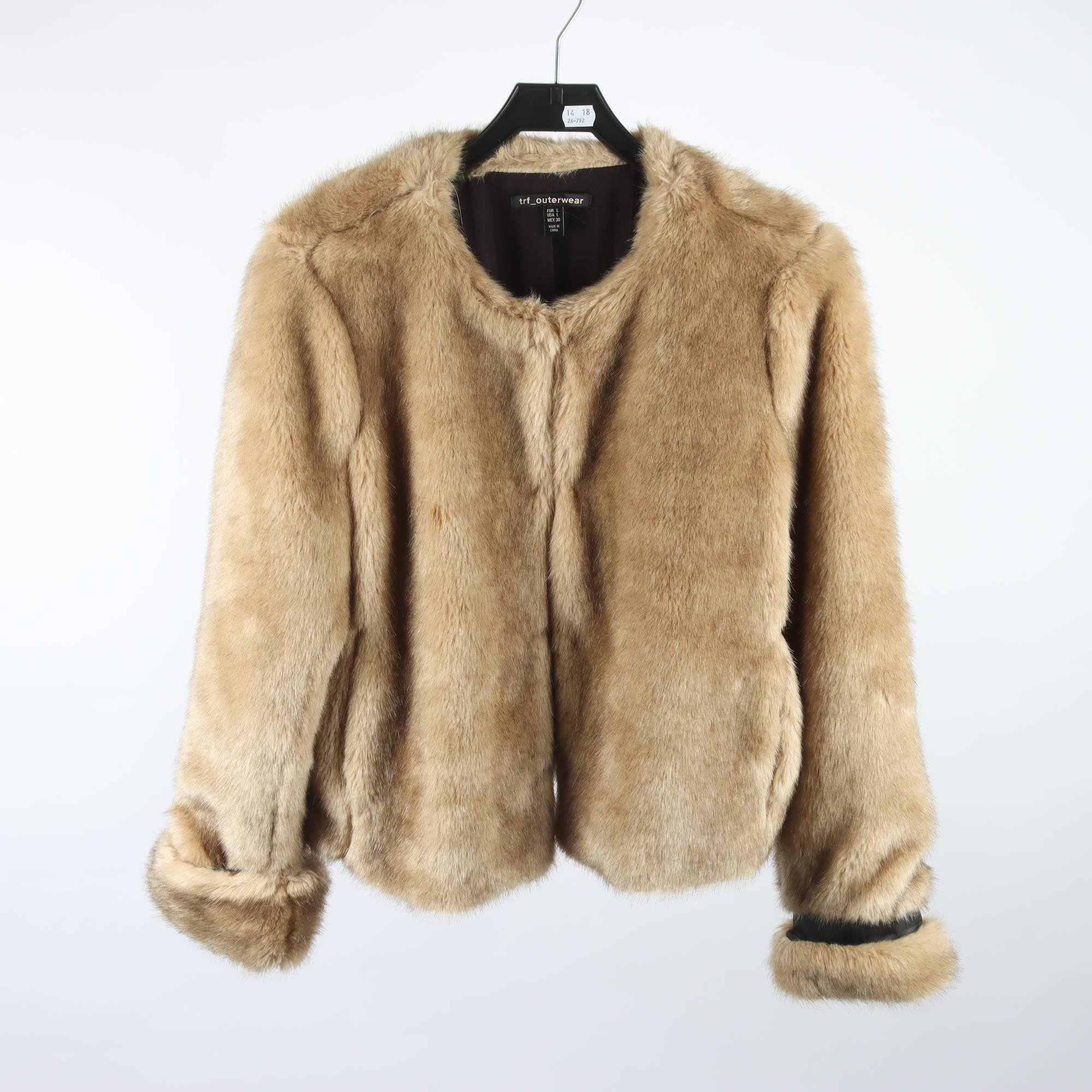 Jacka i pälsimitation, trf outwear, stl. L