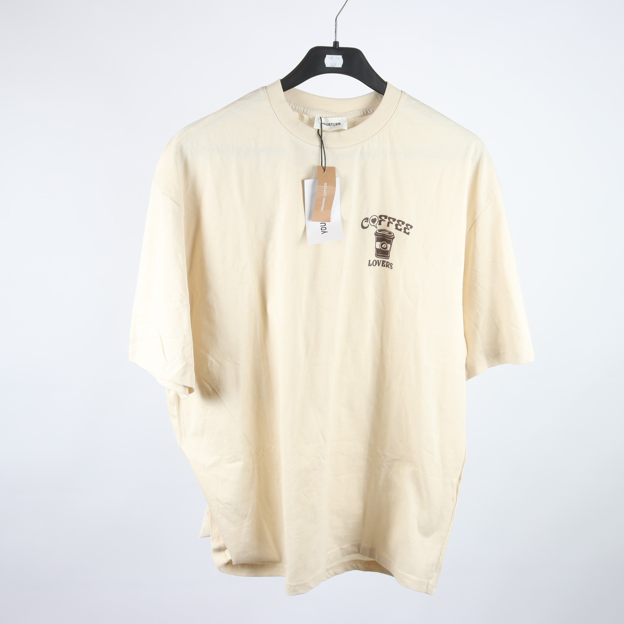 T-shirt, Yourturn, beige, stl. M.