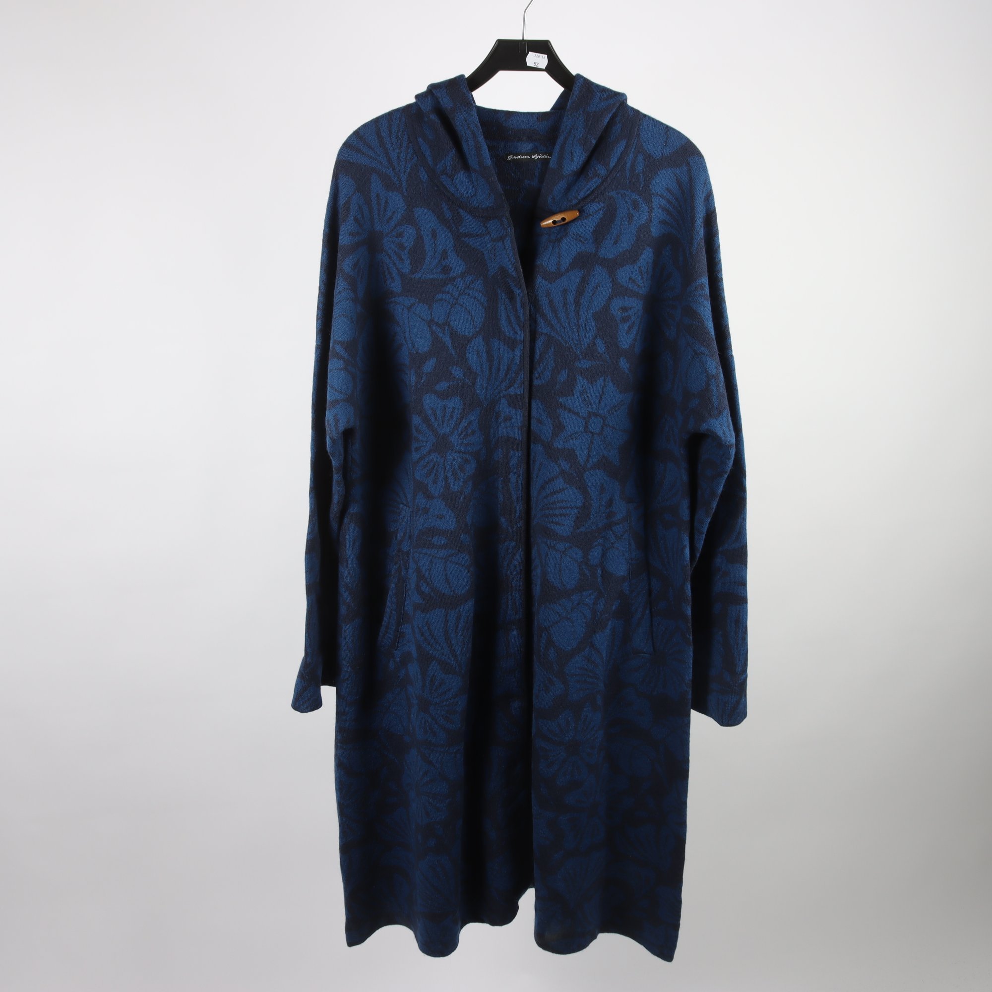 Kofta/kappa, lång, Gudrun Sjödèn, blå stl ca. L/XL