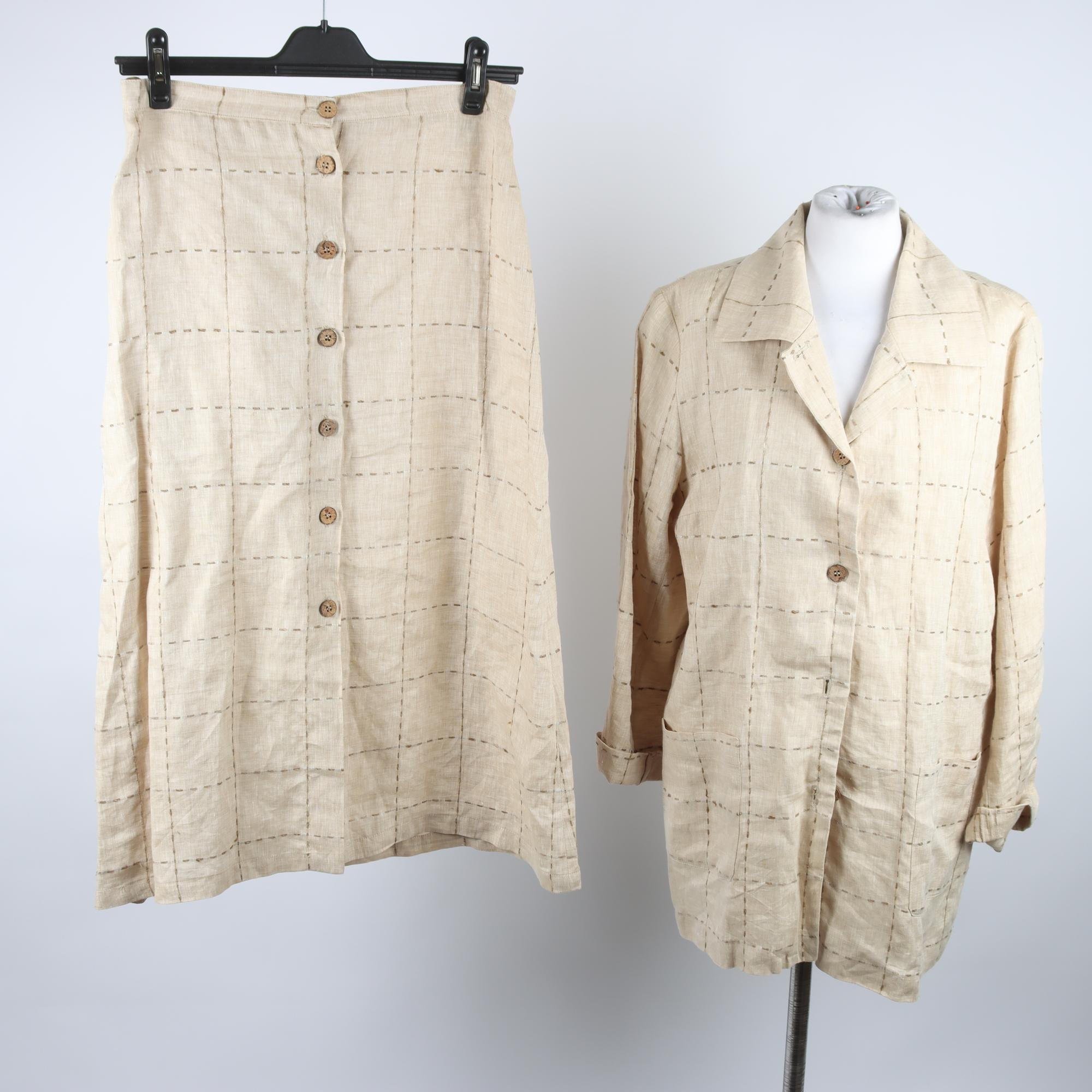 2-delat set, kavaj/kjol, Blue Life, beige, stl. 40