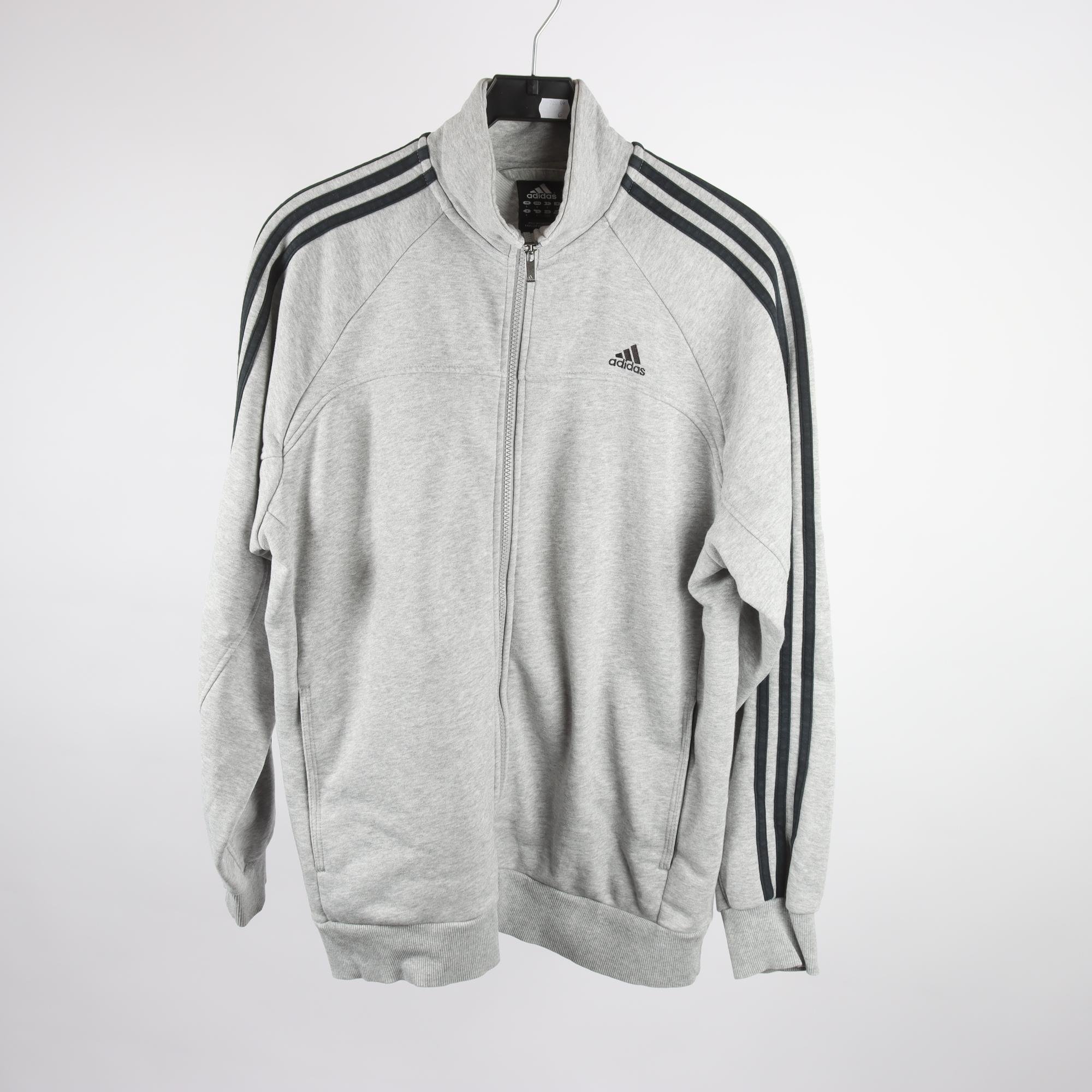 Ziptröja, Adidas, grå, stl. L