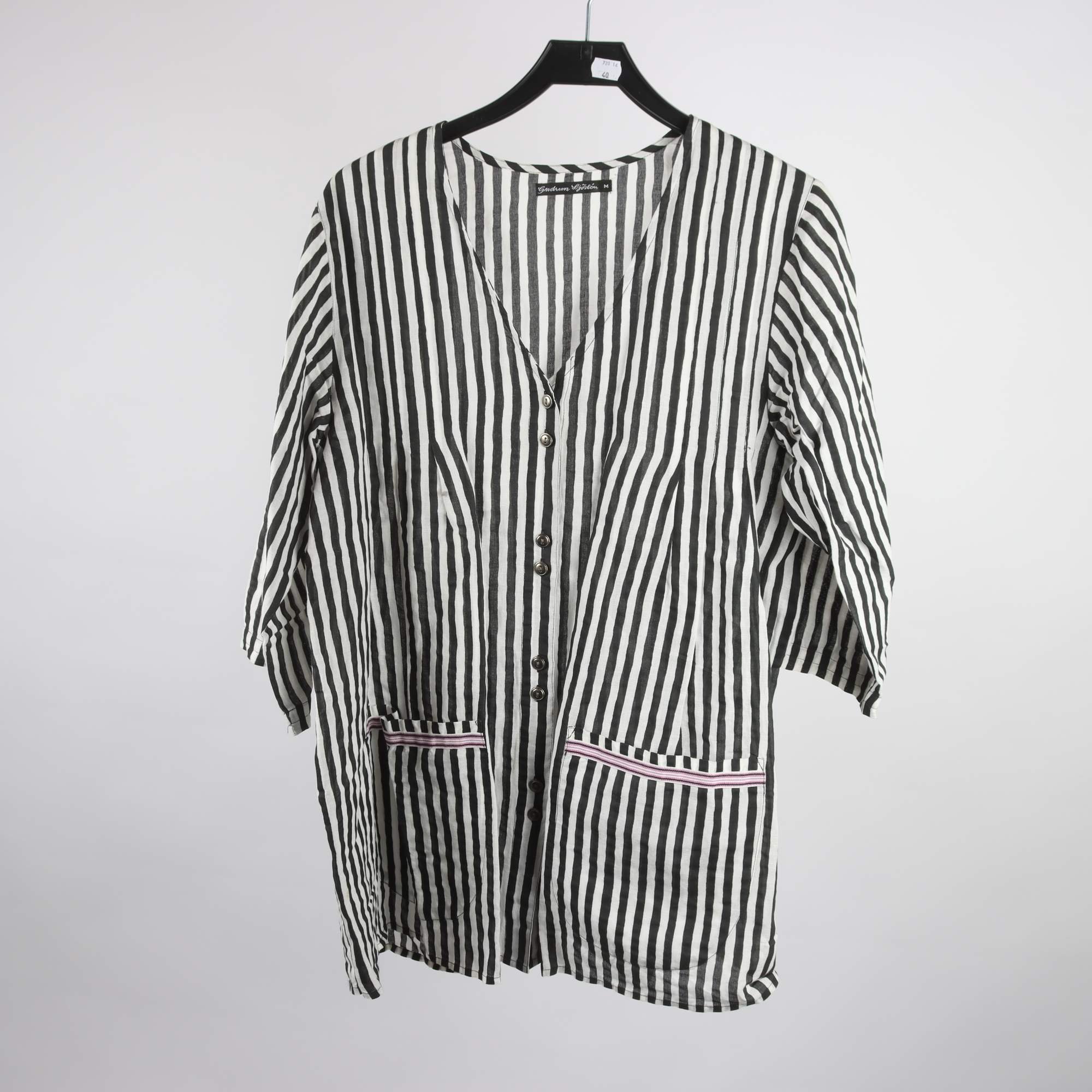 Blus/tunika, Gudrun Sjödèn, svart, vit, randig, stl. M