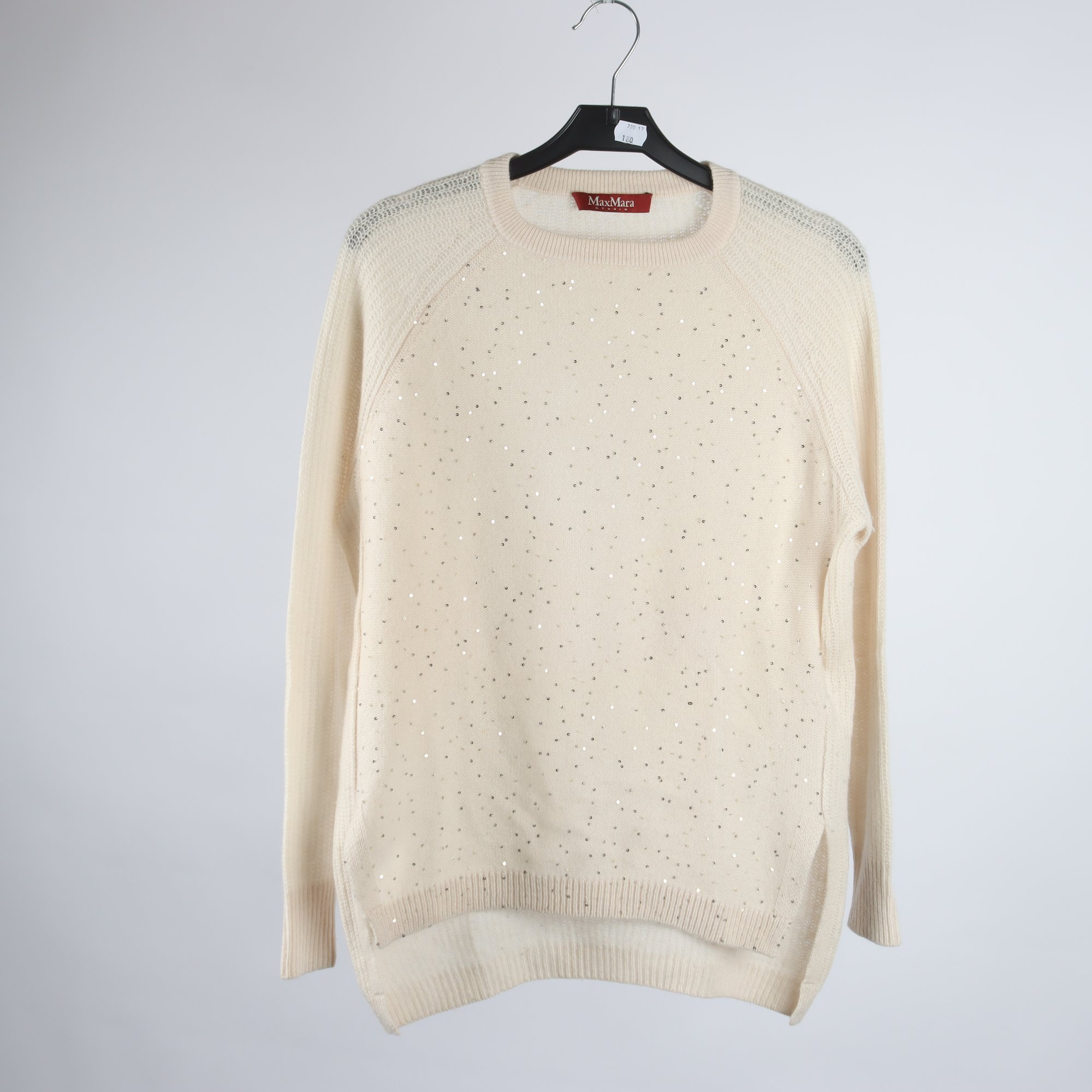 Tröja, MaxMara, ljus beige, 50% ull, 50% kashmir, stl. S