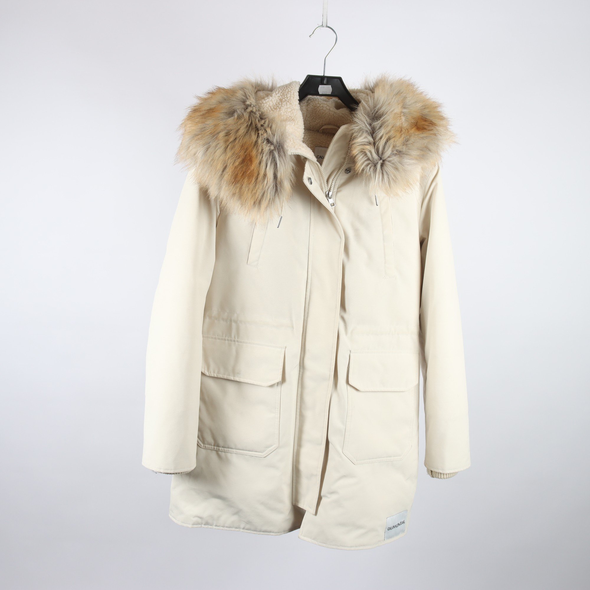 Vinterjacka, Calvin Klein Jeans, beige, stl. S.