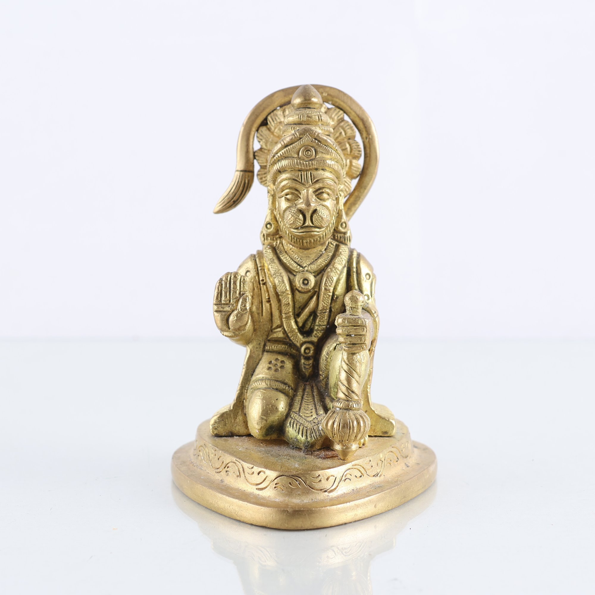 Hinduisk gud, Hanuman, mässing, Indien, 1900-tal