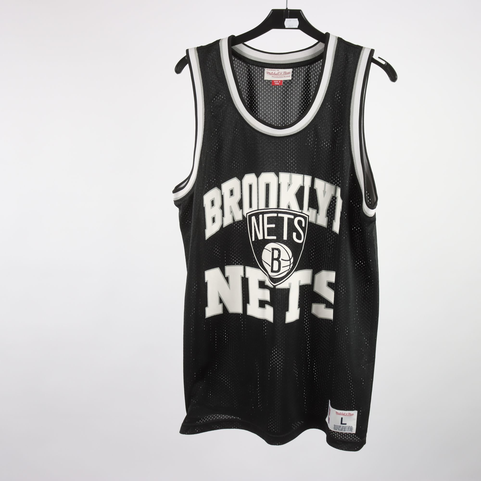 Linne, Mitchell & Ness, NBA, Brooklyn Nets, svart, stl. L.