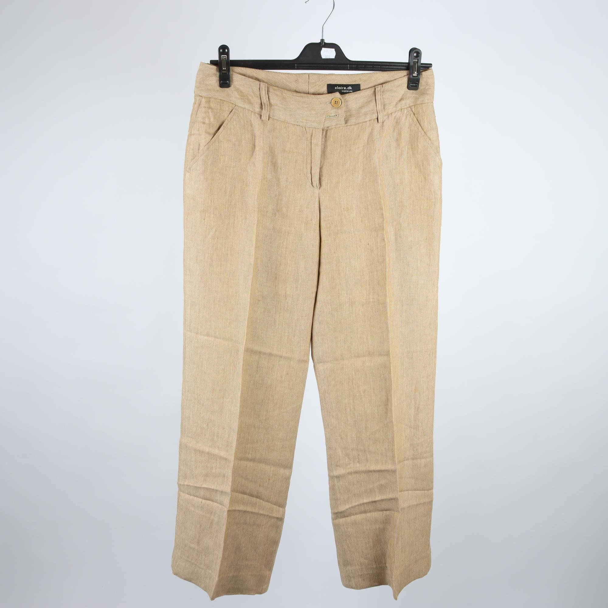 Byxor, Claire, beige, 100% lin, stl. 40.