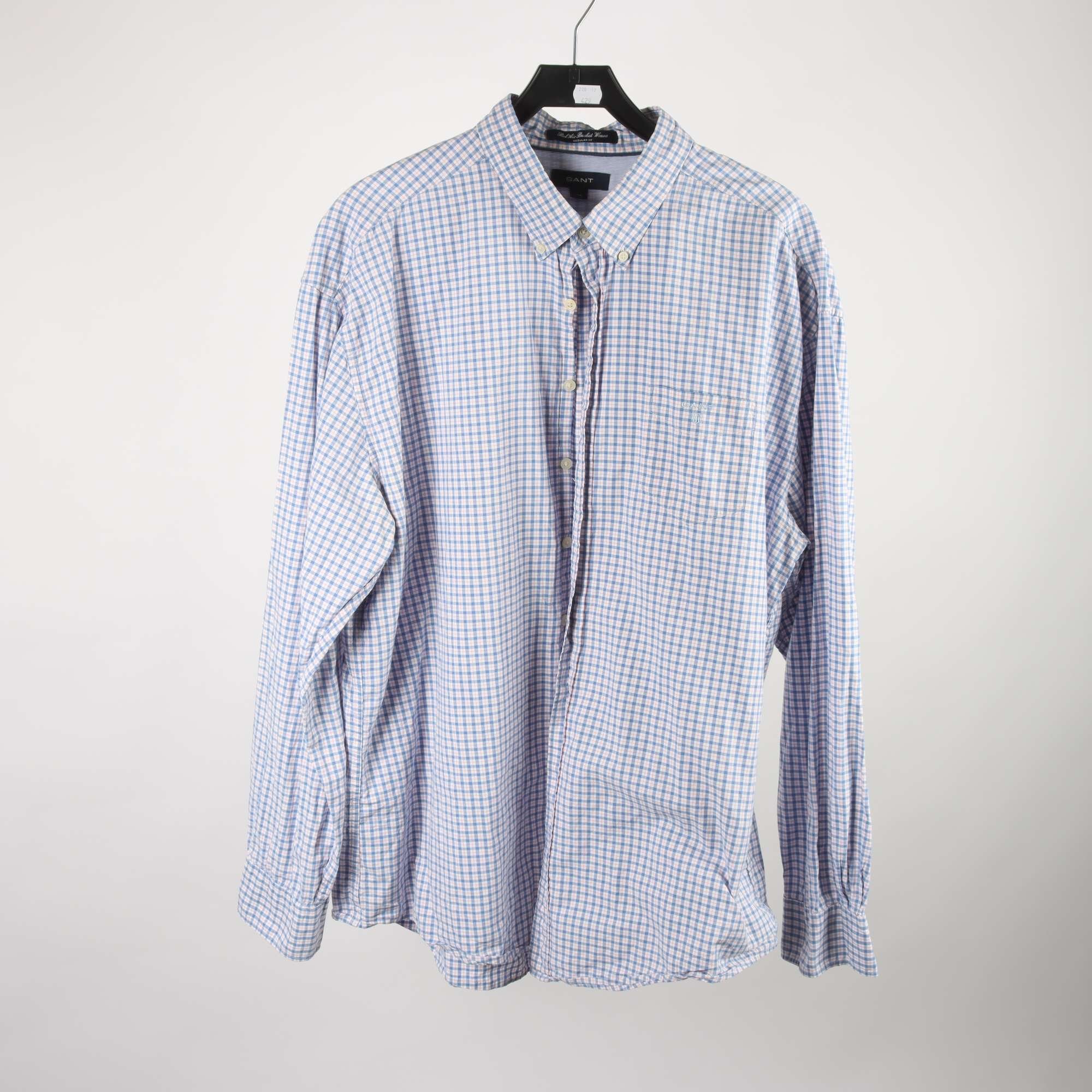 Skjorta, Gant, blå, rutig, stl. 3XL.