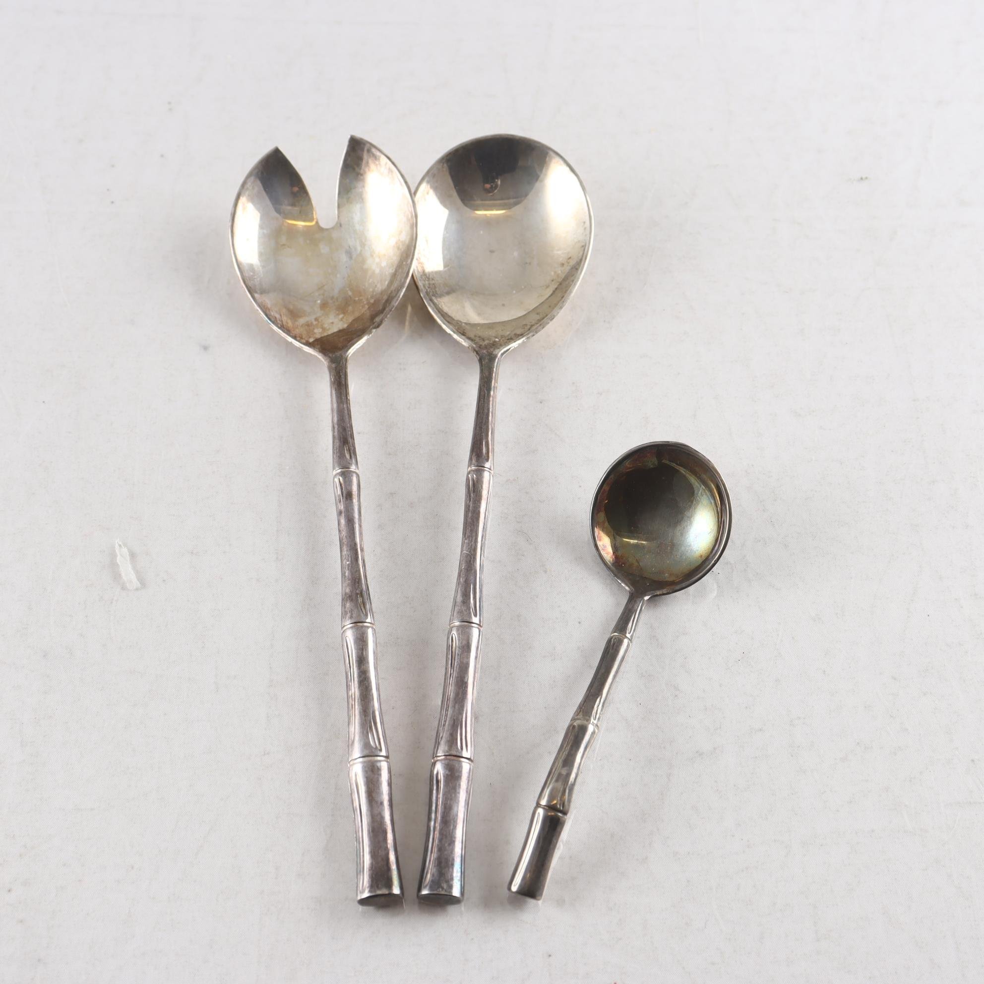 Serveringsbestick, ”Bambu”, Italy, metall, 3 st.