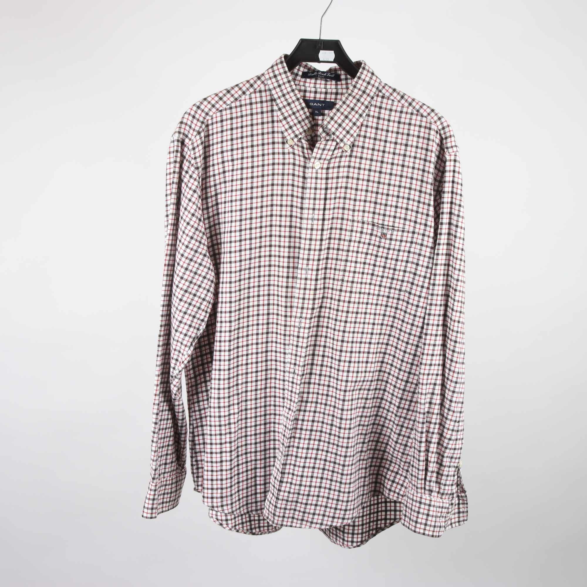 Skjorta, Gant, röd, svart, stl. XL.