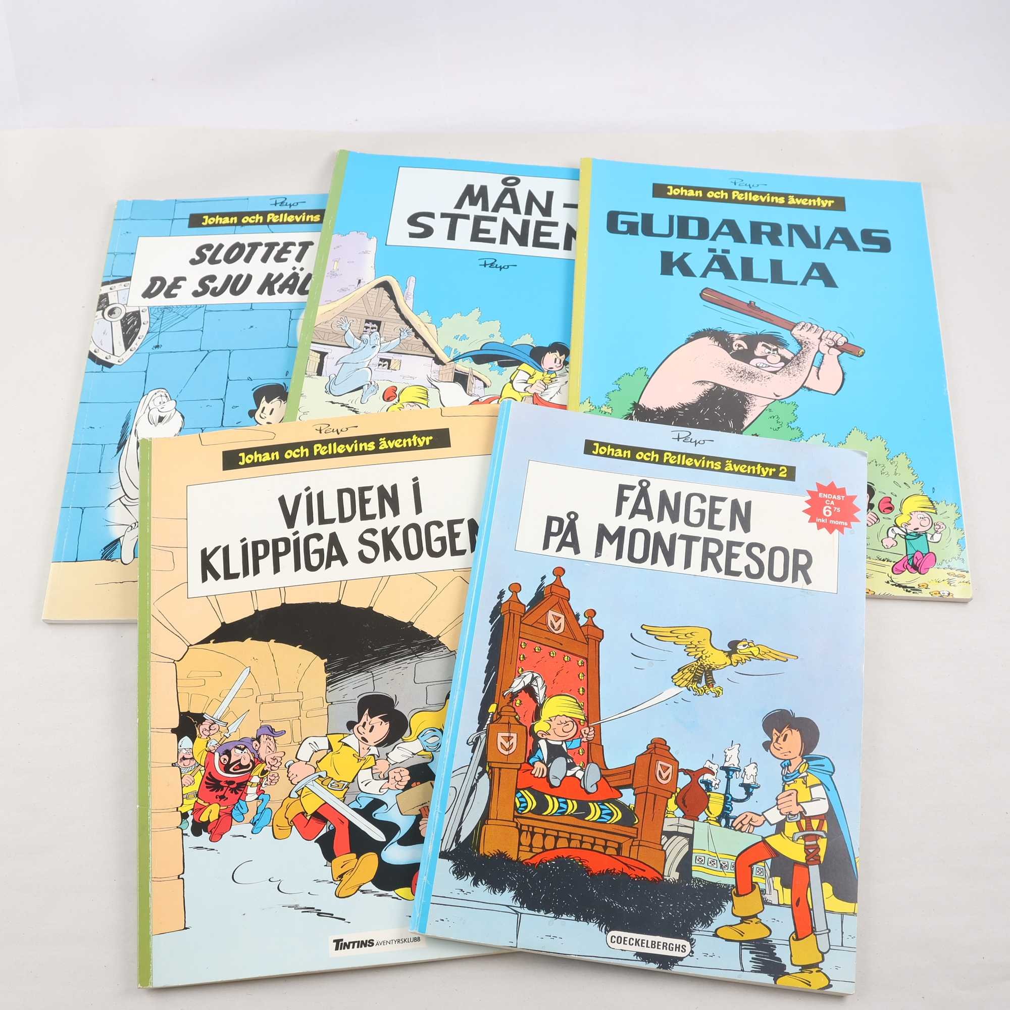 Johan och Pellevins äventyr, 5 album