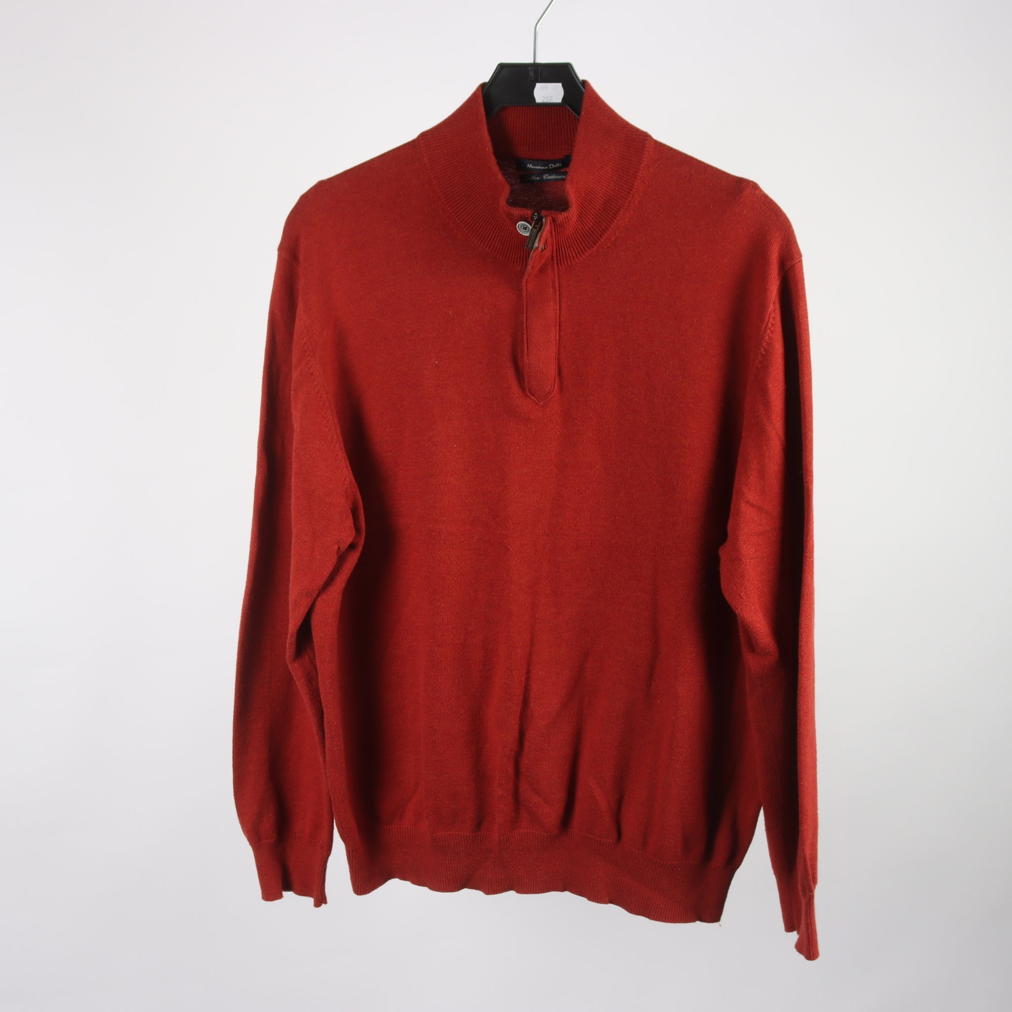 Tröja, Massimo Dutti, roströd, bomull, cashmere, stl. 44.