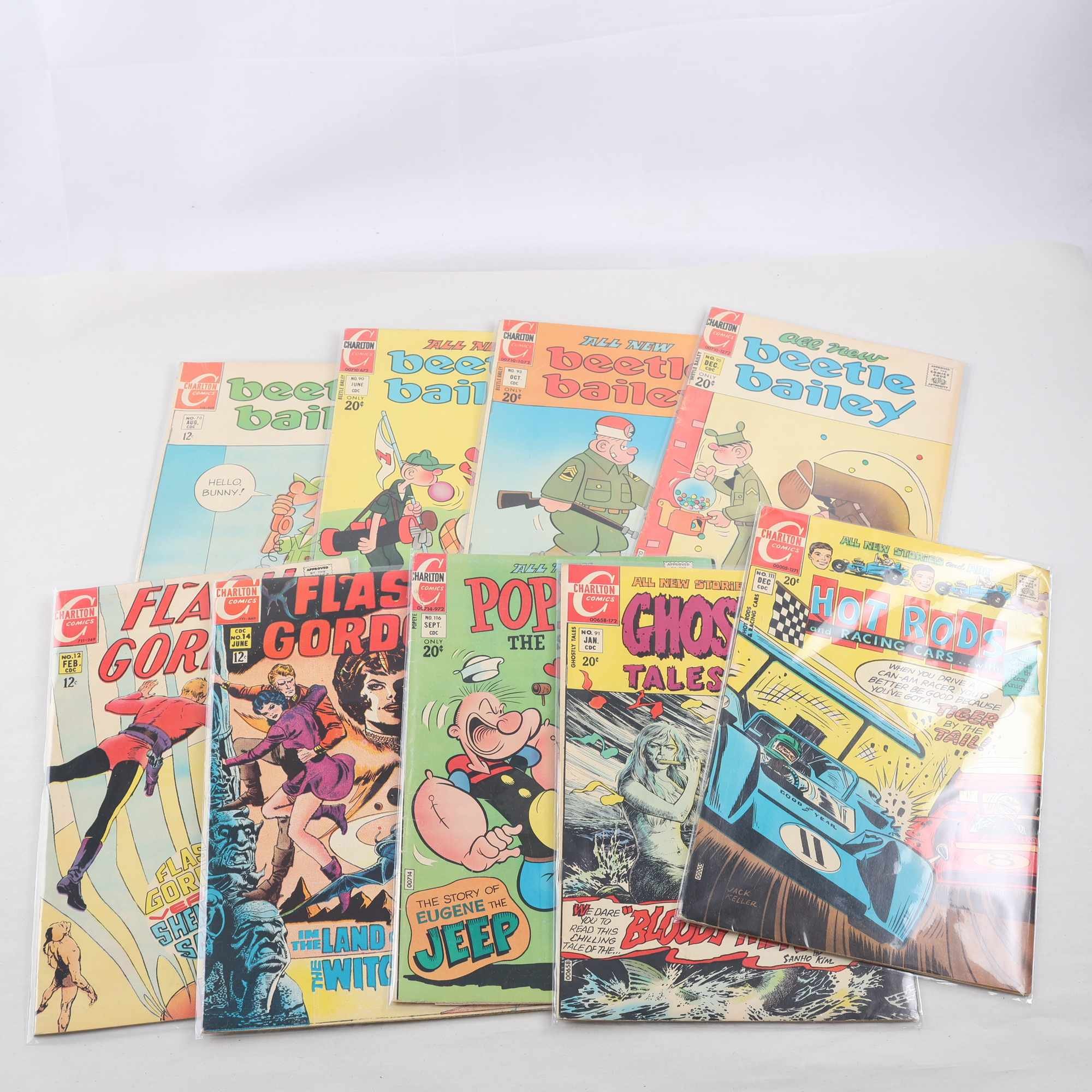 Charlton Comics, 9 nummer, 1960-70-tal, Flash Gordon m.m.