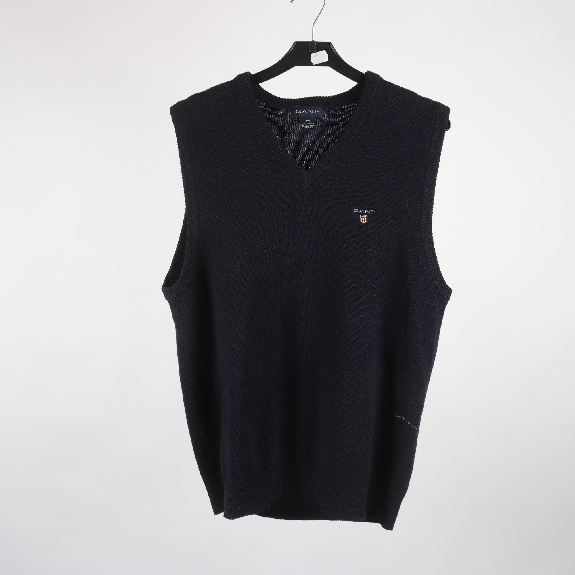 Väst, Gant, blå, 100% lammull, stl. M.