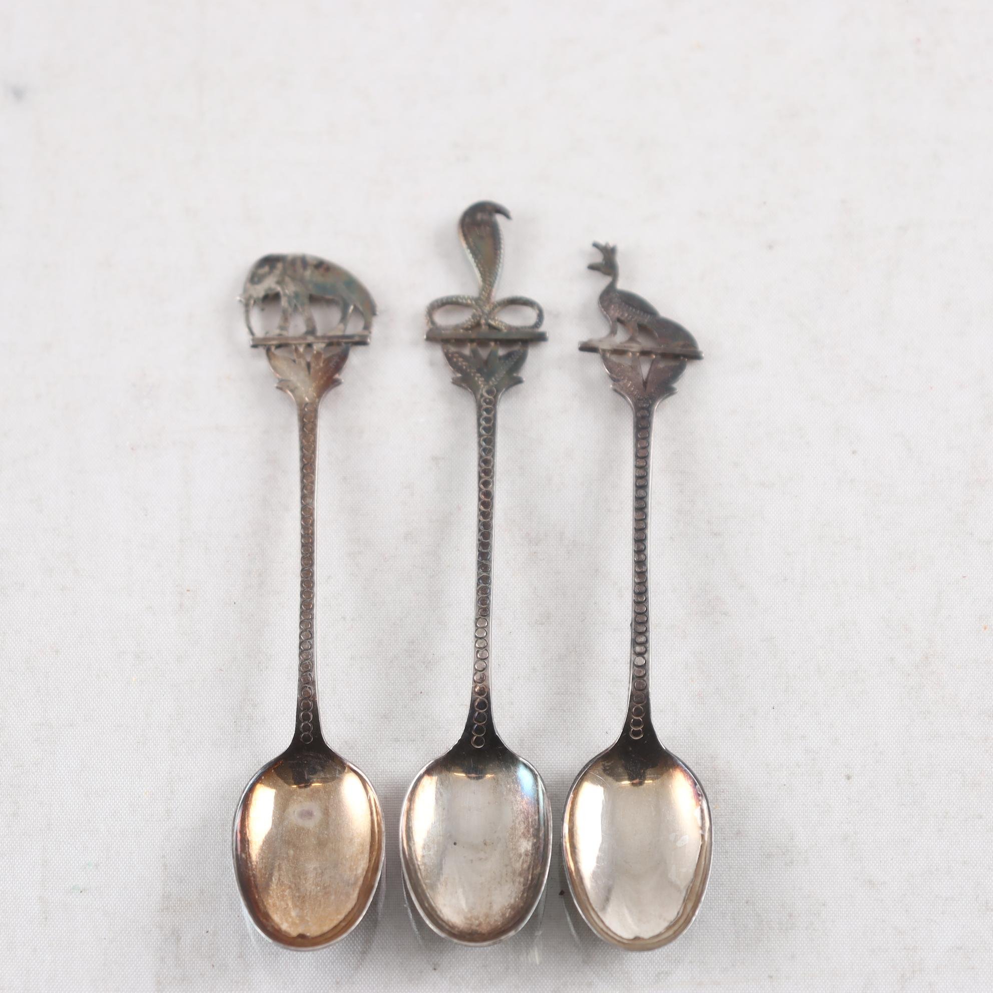 Skedar med djur, 3 st.