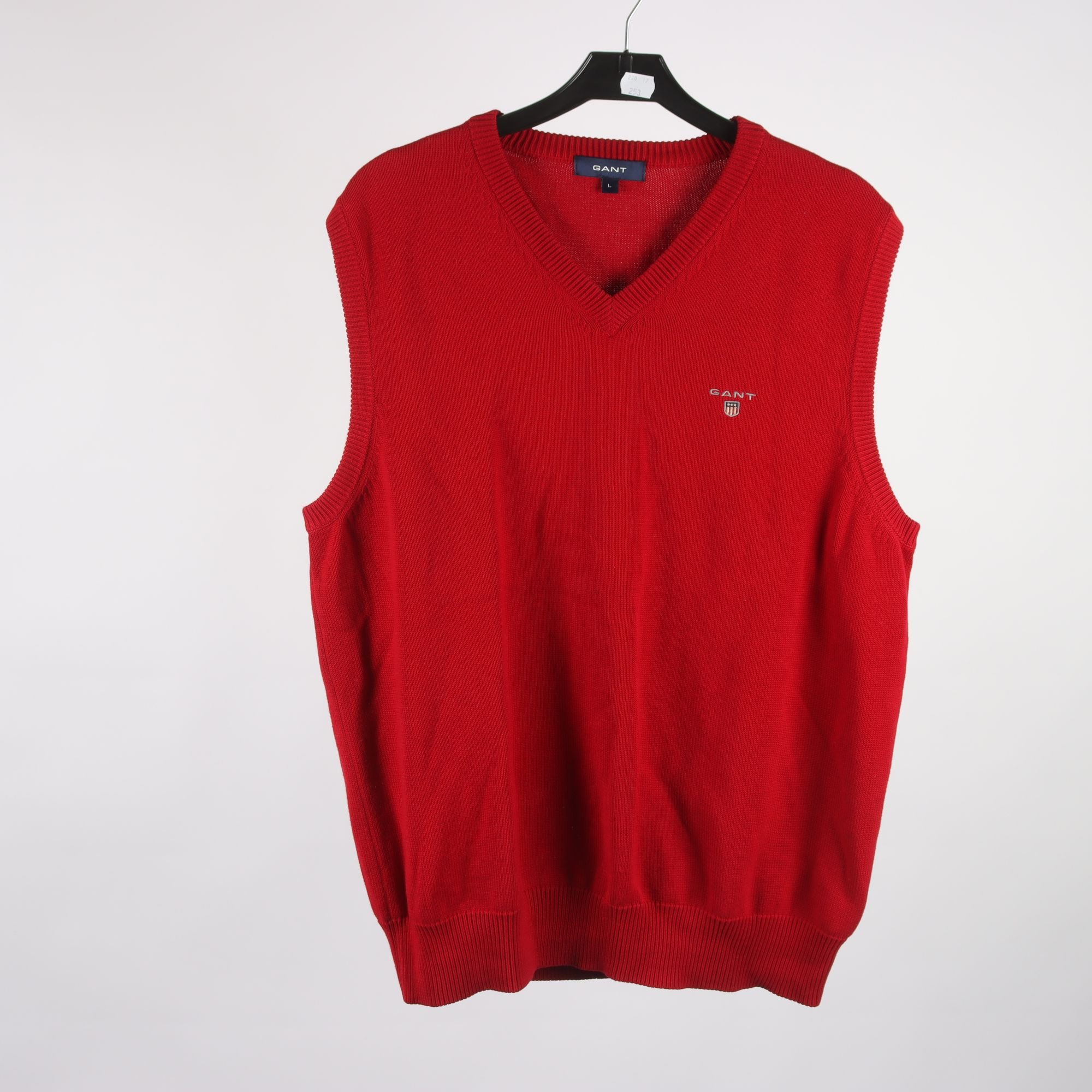 Väst, Gant, mörkröd, 100% bomull, stl. L.