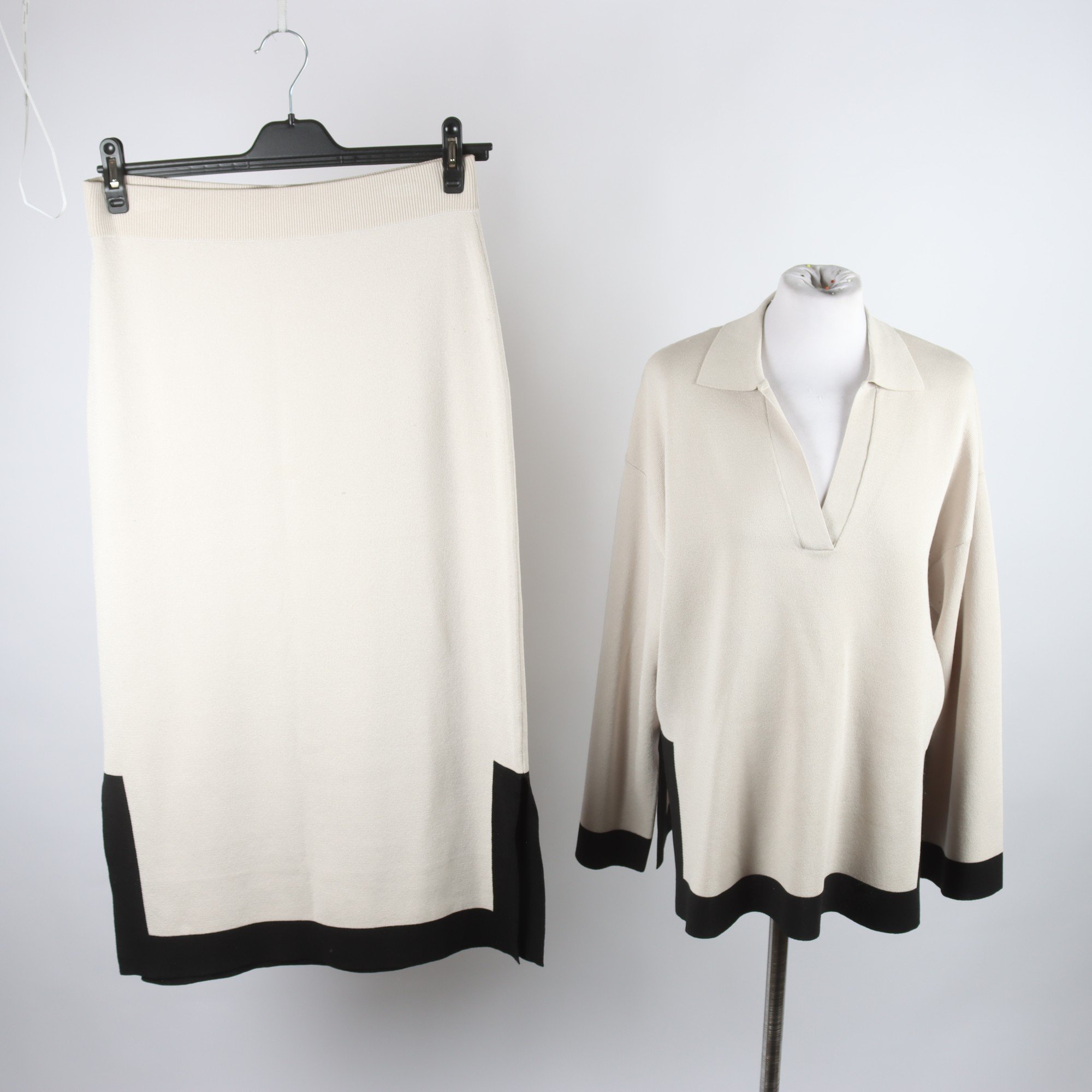 Kjol och tröja, Stockh LM Studio, grå/beige, stl. S/M.