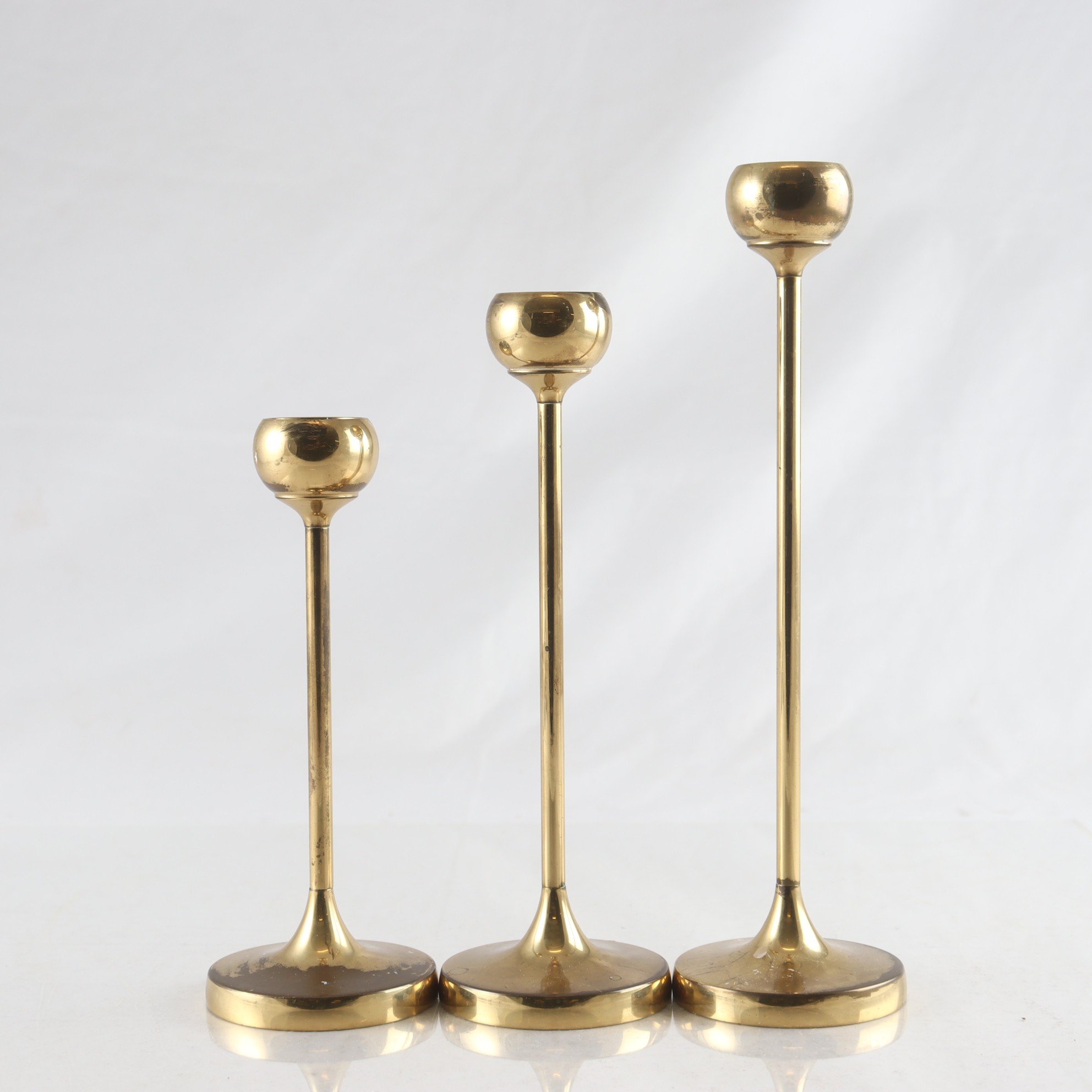 Ljusstakar, Mässing, 1900-tal 3 st