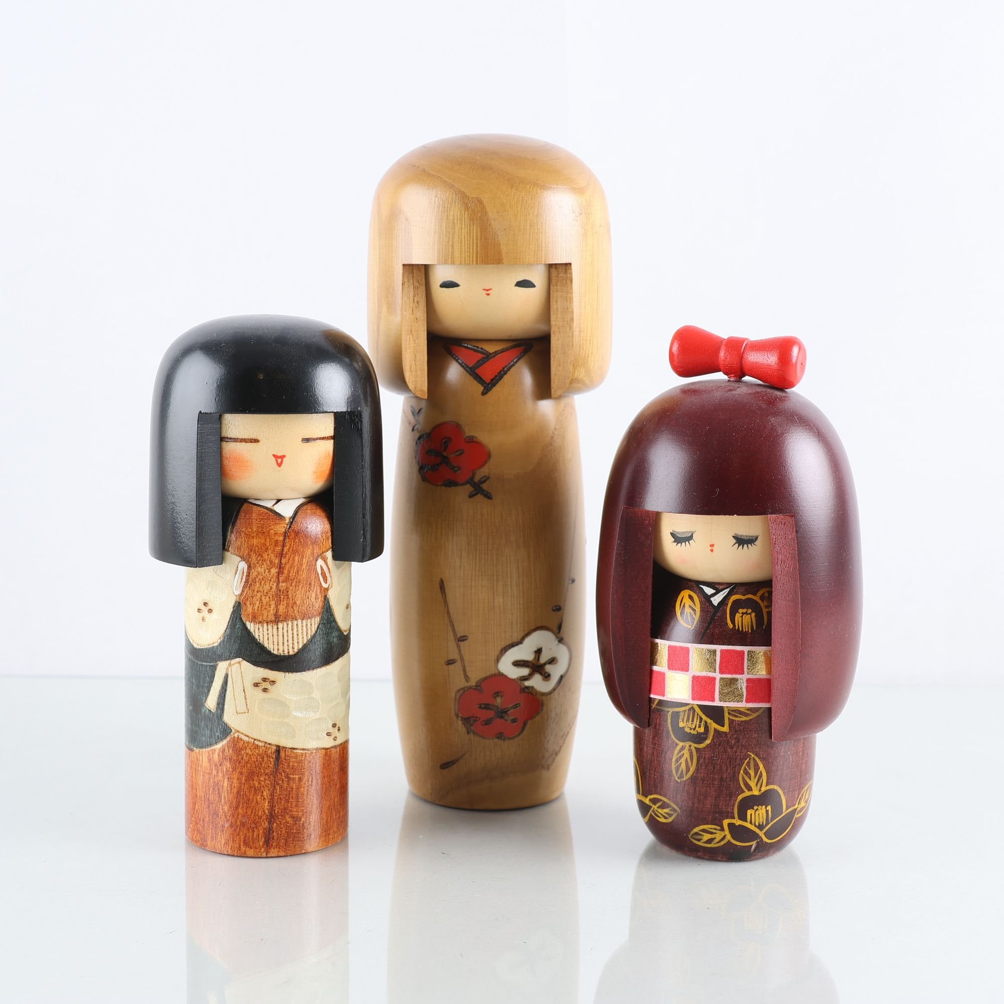 Kokeshi dockor, trä, Japan, 1900-talets andra hälft