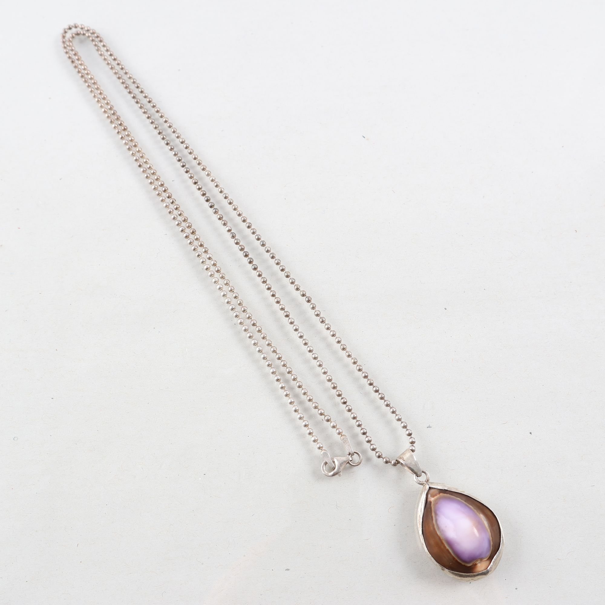 Halsband & hänge, silver, brv: 14.8g