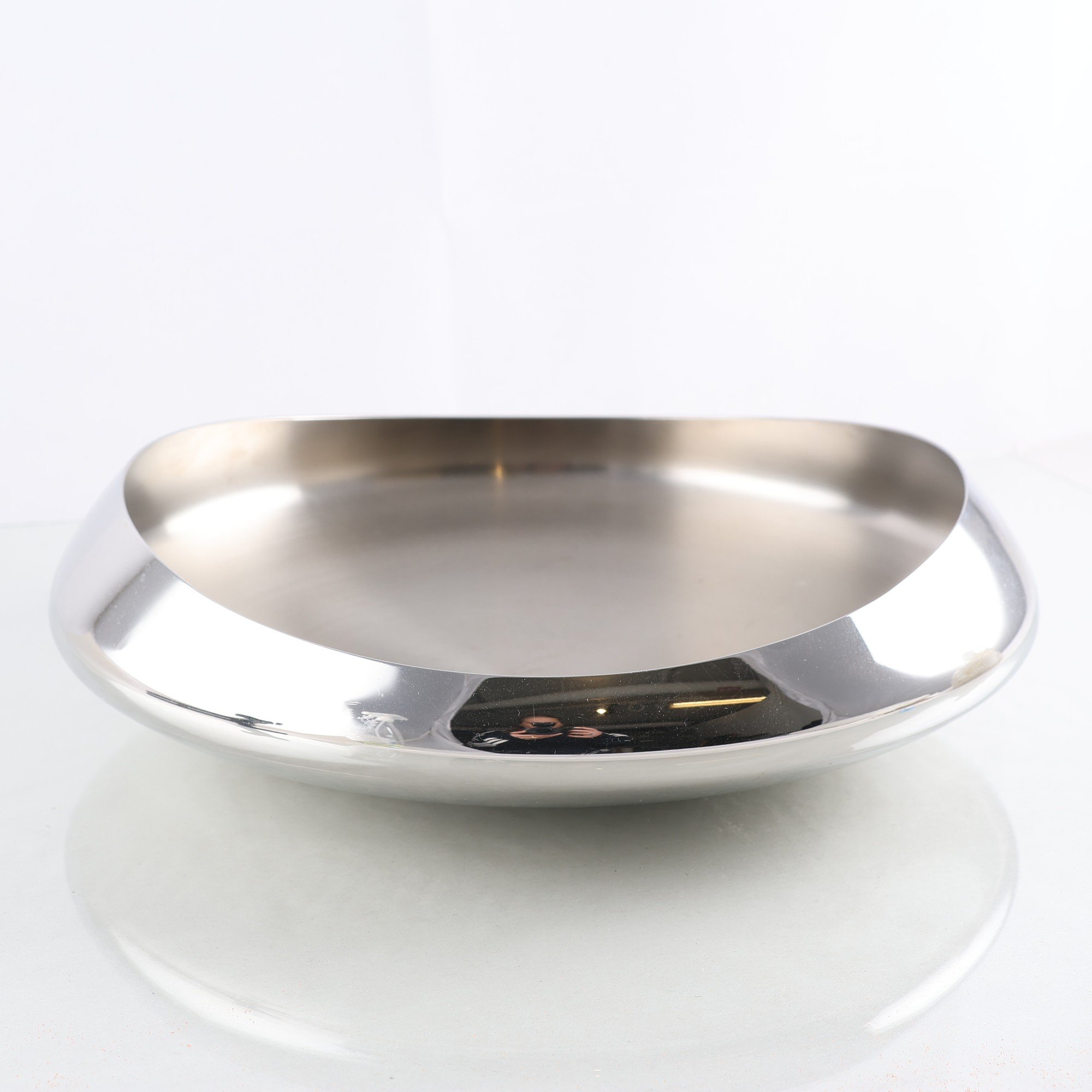 Skål, fat, stål, Georg Jensen. Samfraktas ej.