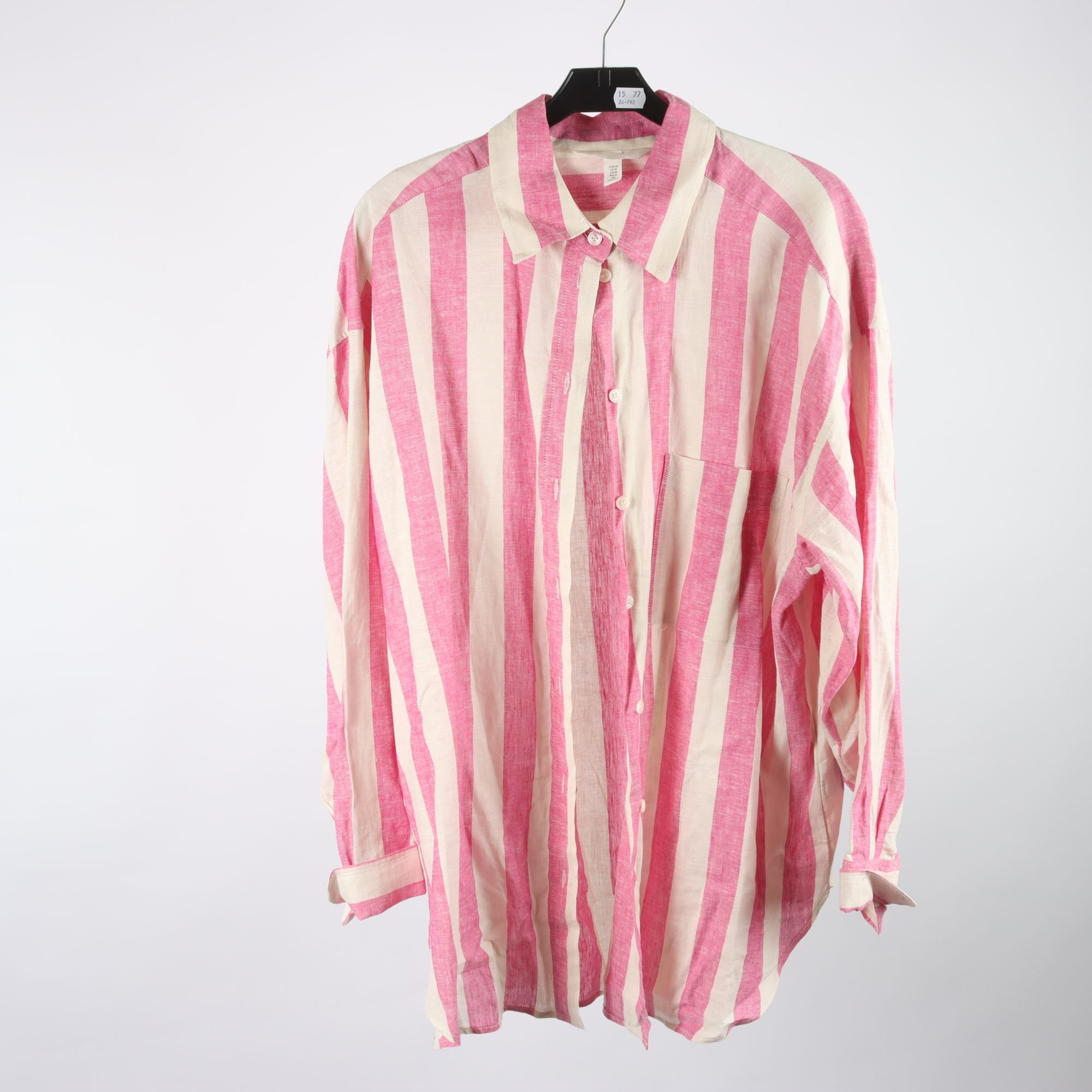 Skjorta, H&M, linblandning, stl. M