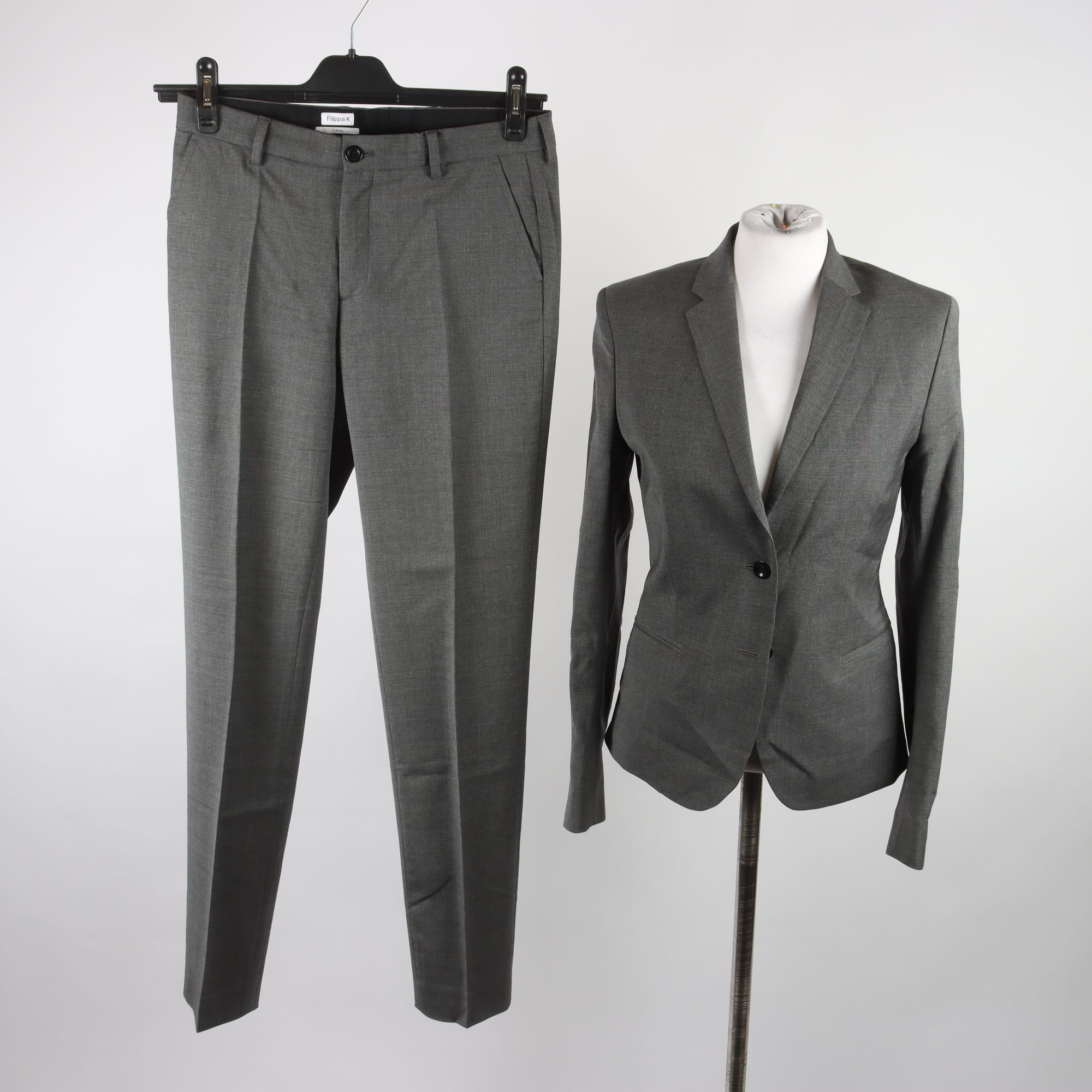 Kostym, Filippa K, grå, ull, stl. XS.