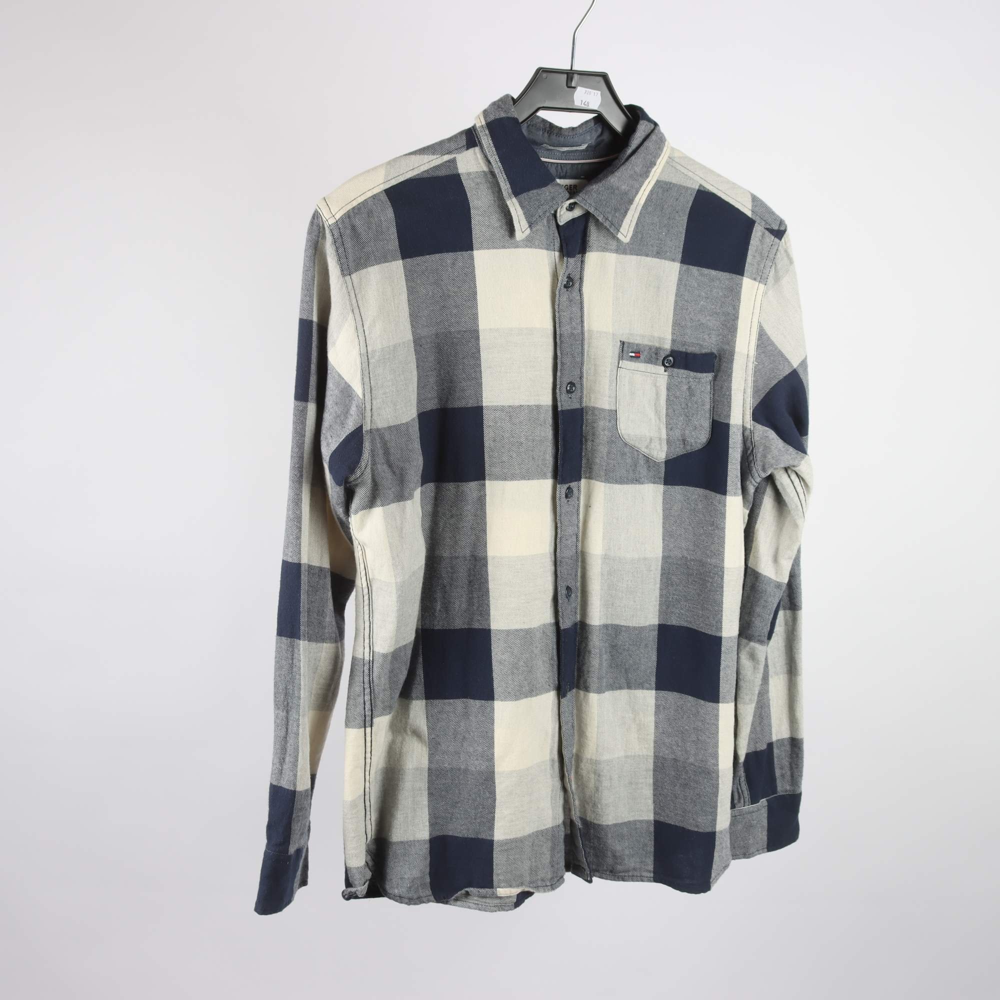 Skjorta, Tommy Hilfiger, blå, vit, rutig, stl. M