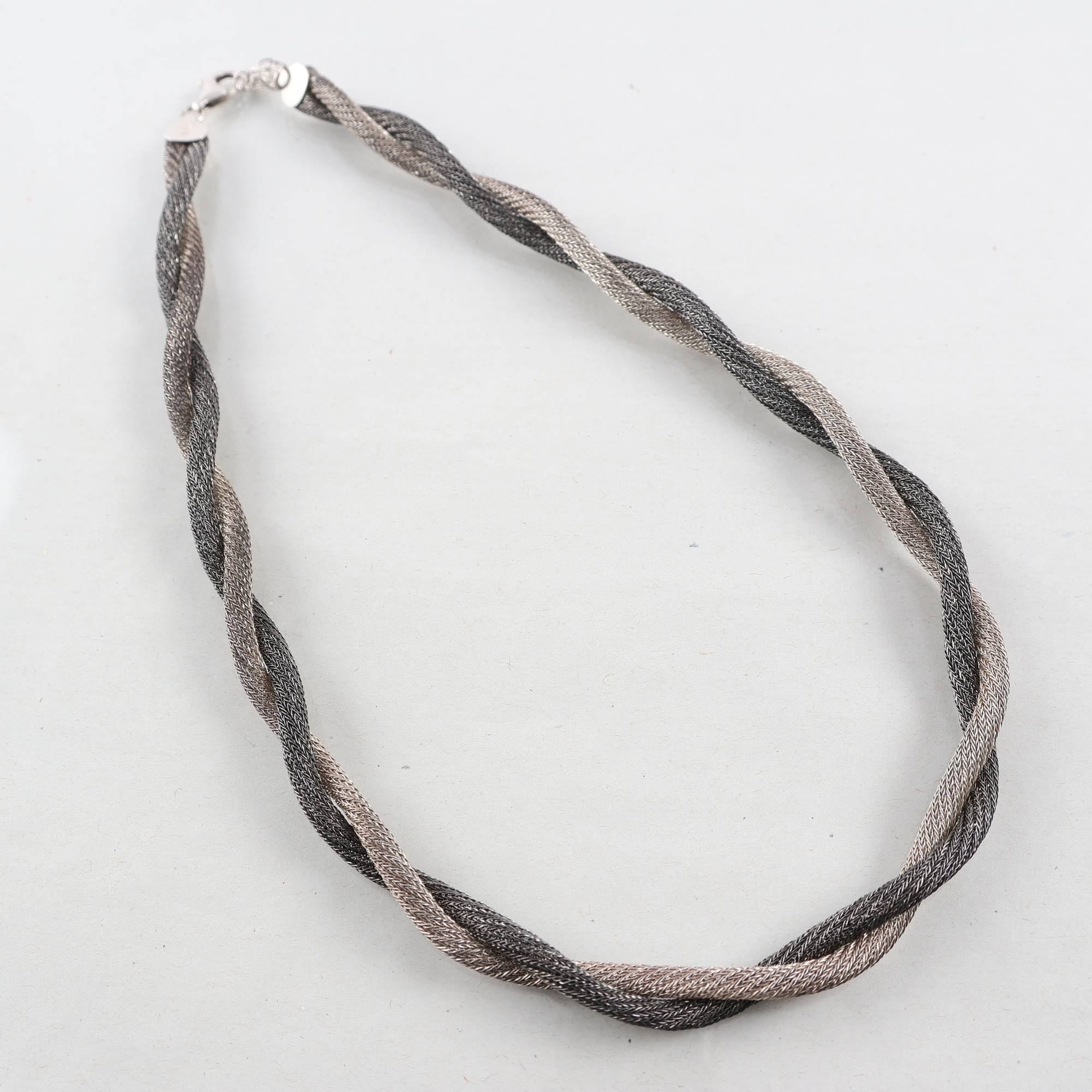Halsband, vridet, silver 925.
