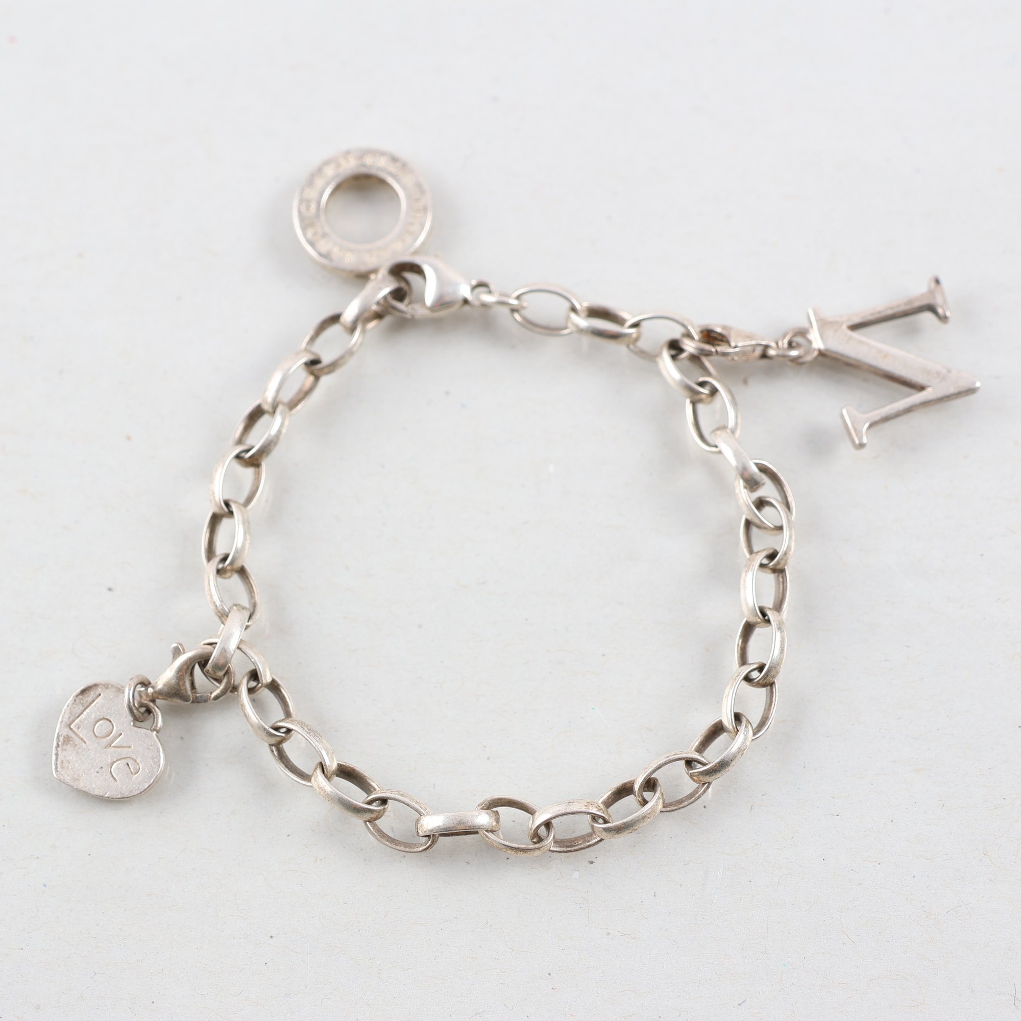 Armband, berlocker, Thomas Sabo, silver, vikt: 11.9g