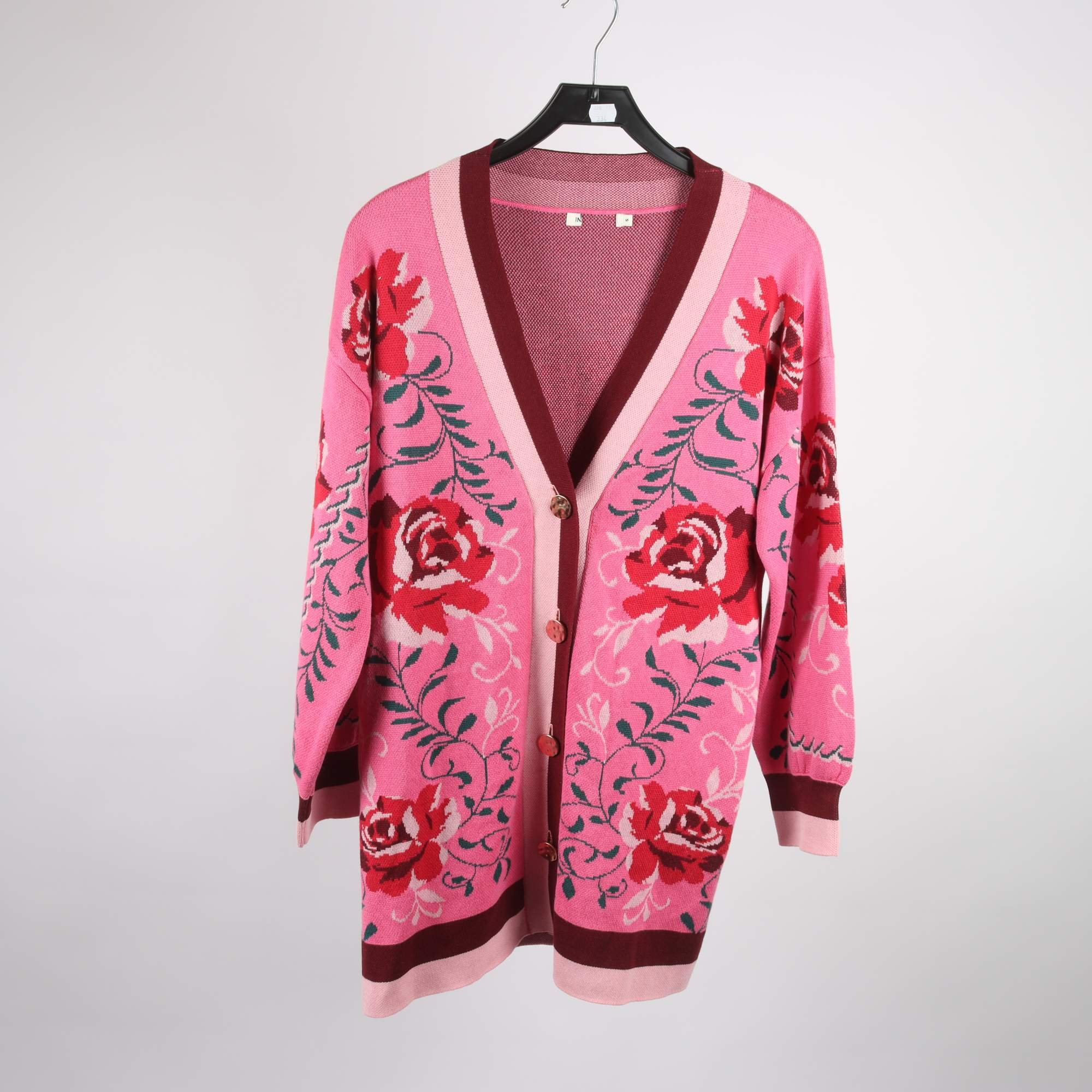 Kofta, Indiska, mönstrad, rosa, oversize, stl. S.