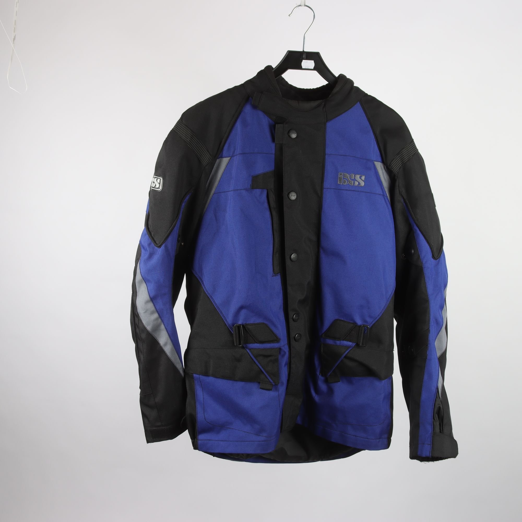 Motorcykeljacka, IXS, svart, blå, stl. L.