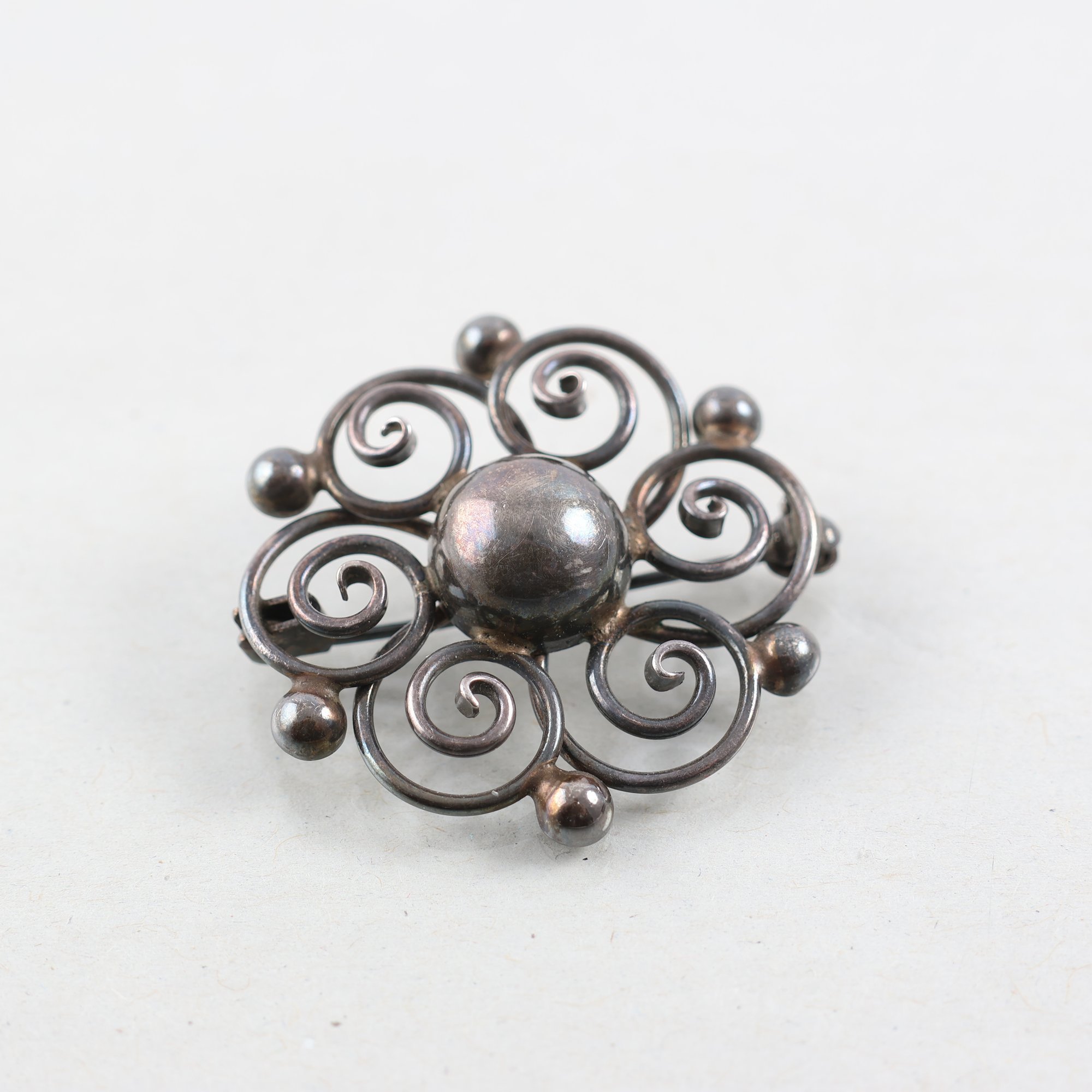 Brosch, sterling silver, Danmark.