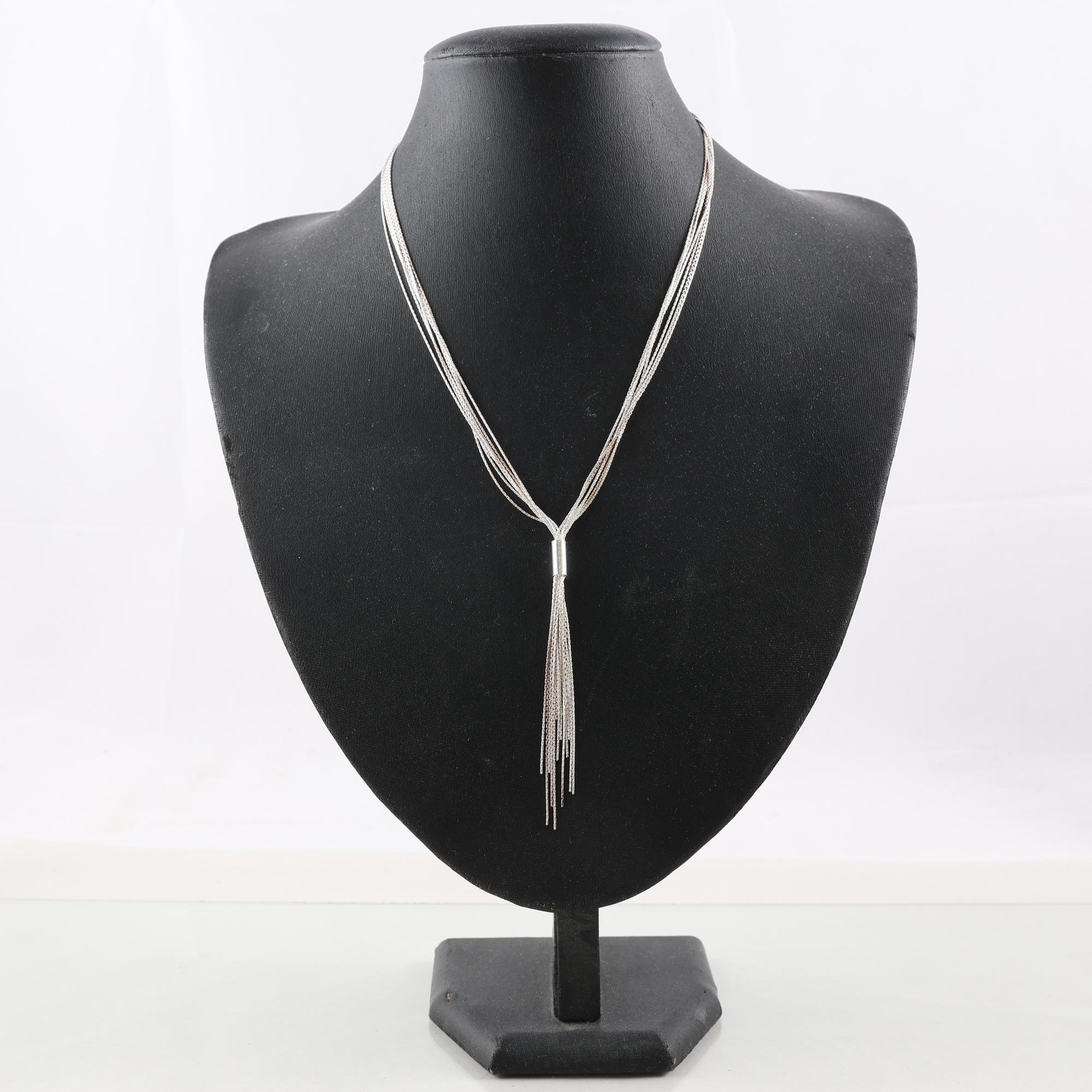 Halsband, silver, flertrådigt, vikt: 11.9g