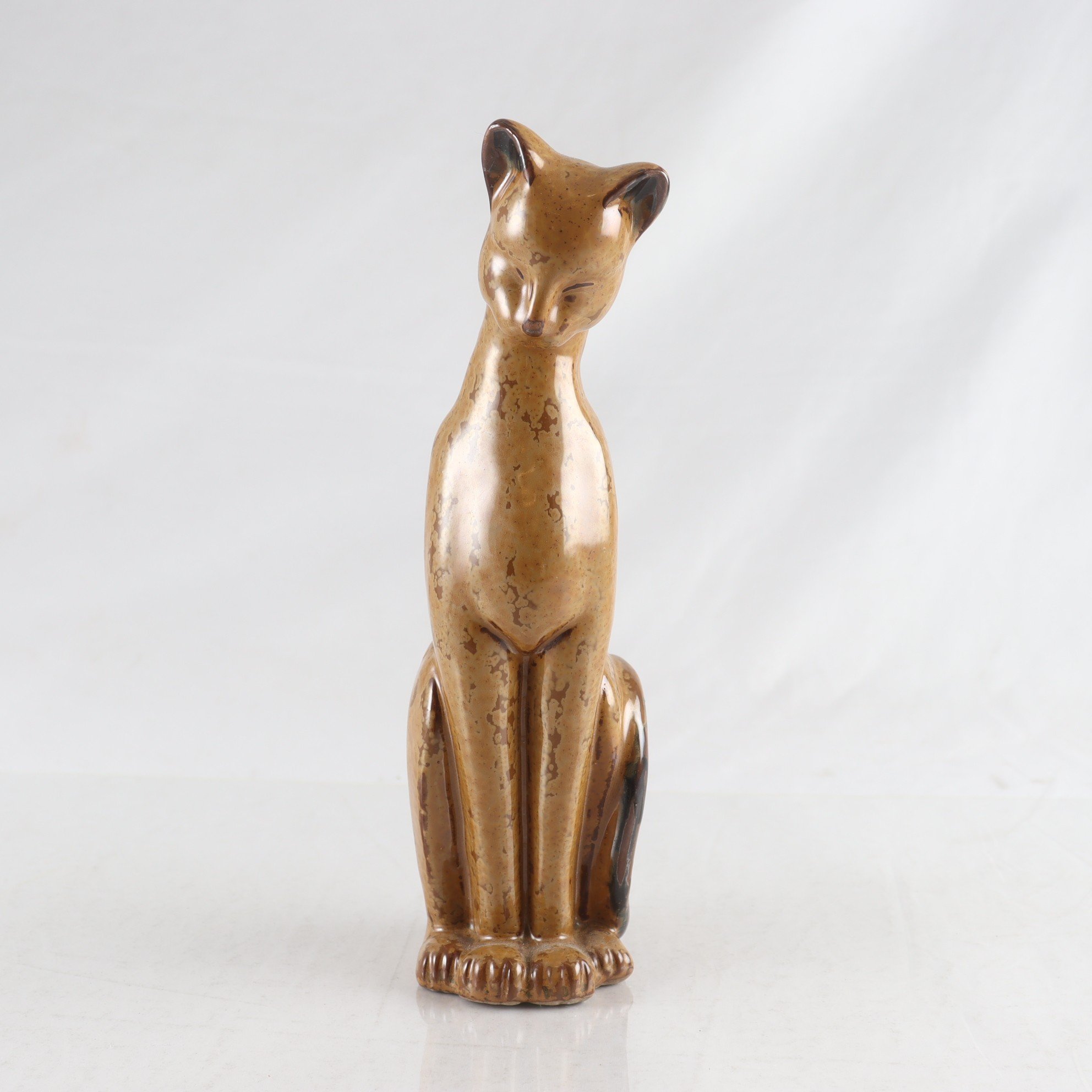 Figurin, Katt, Keramik, vintage.