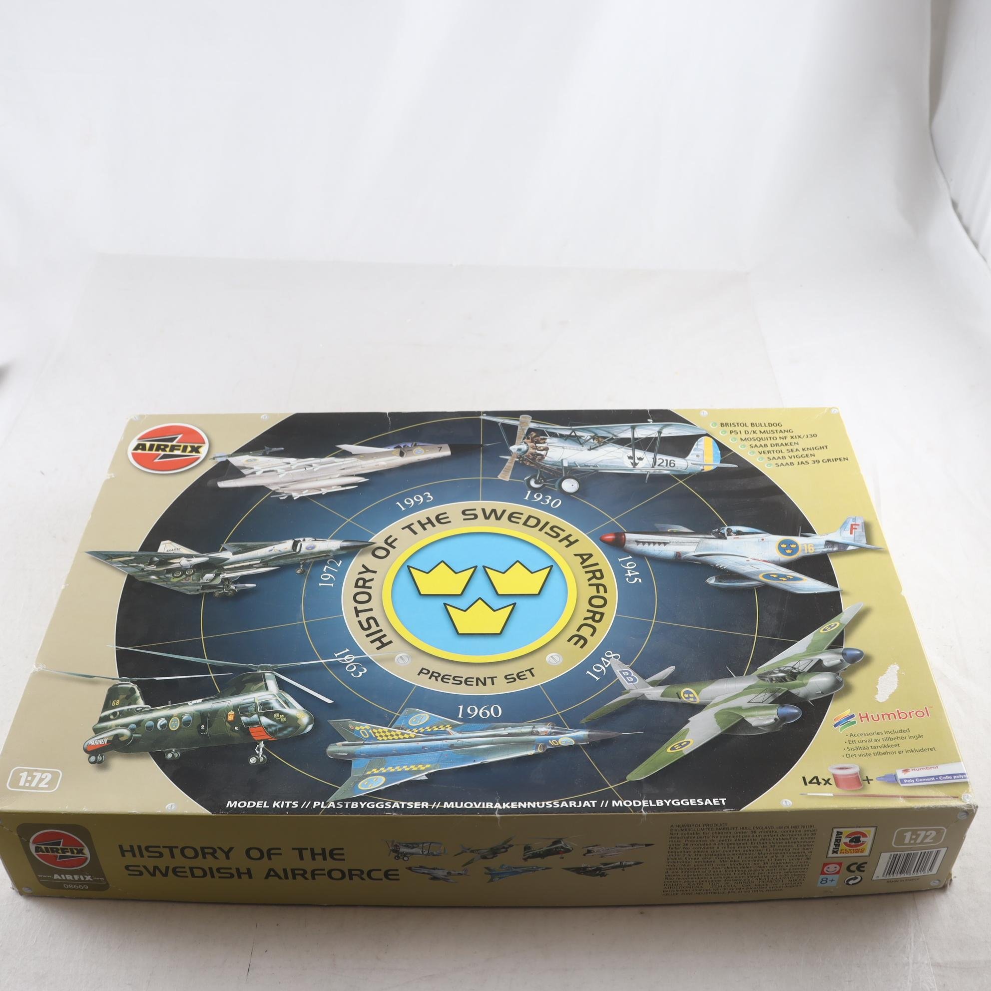 Byggsatser, Airfix present set, 7 olika. Samfraktas ej.