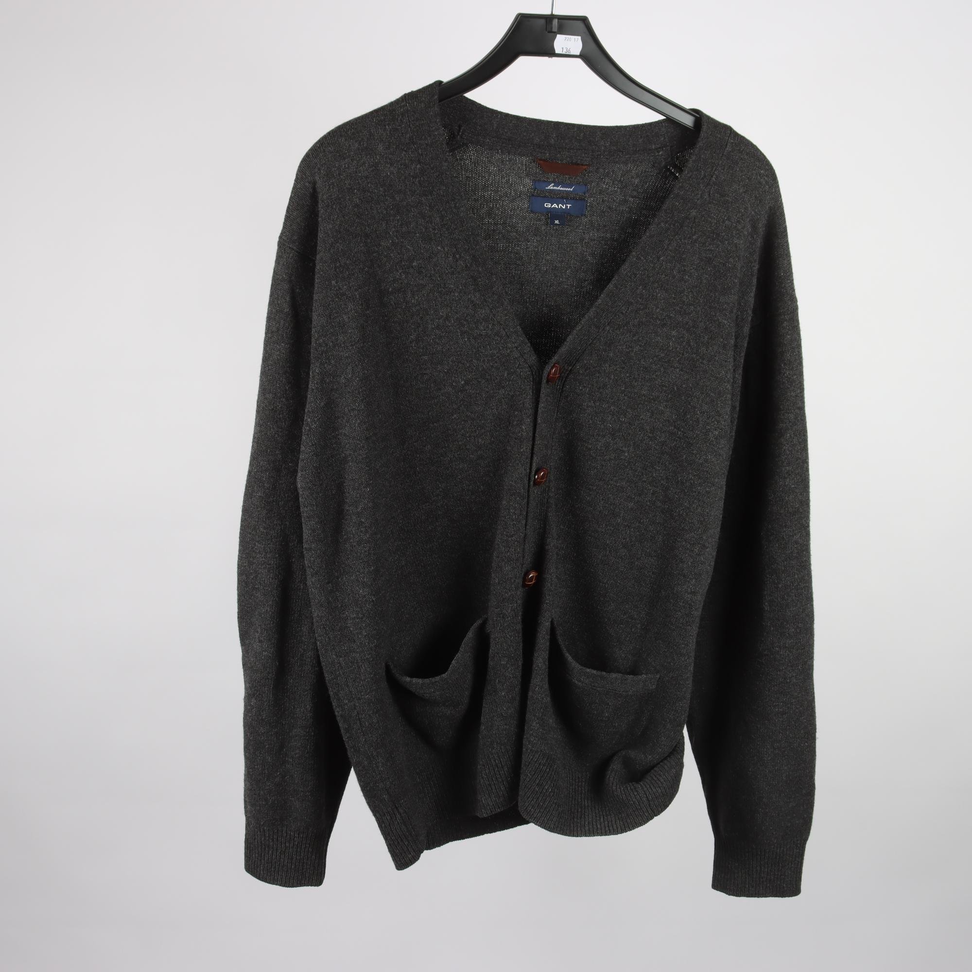 Kofta, Gant, gråsvart, stl. XL