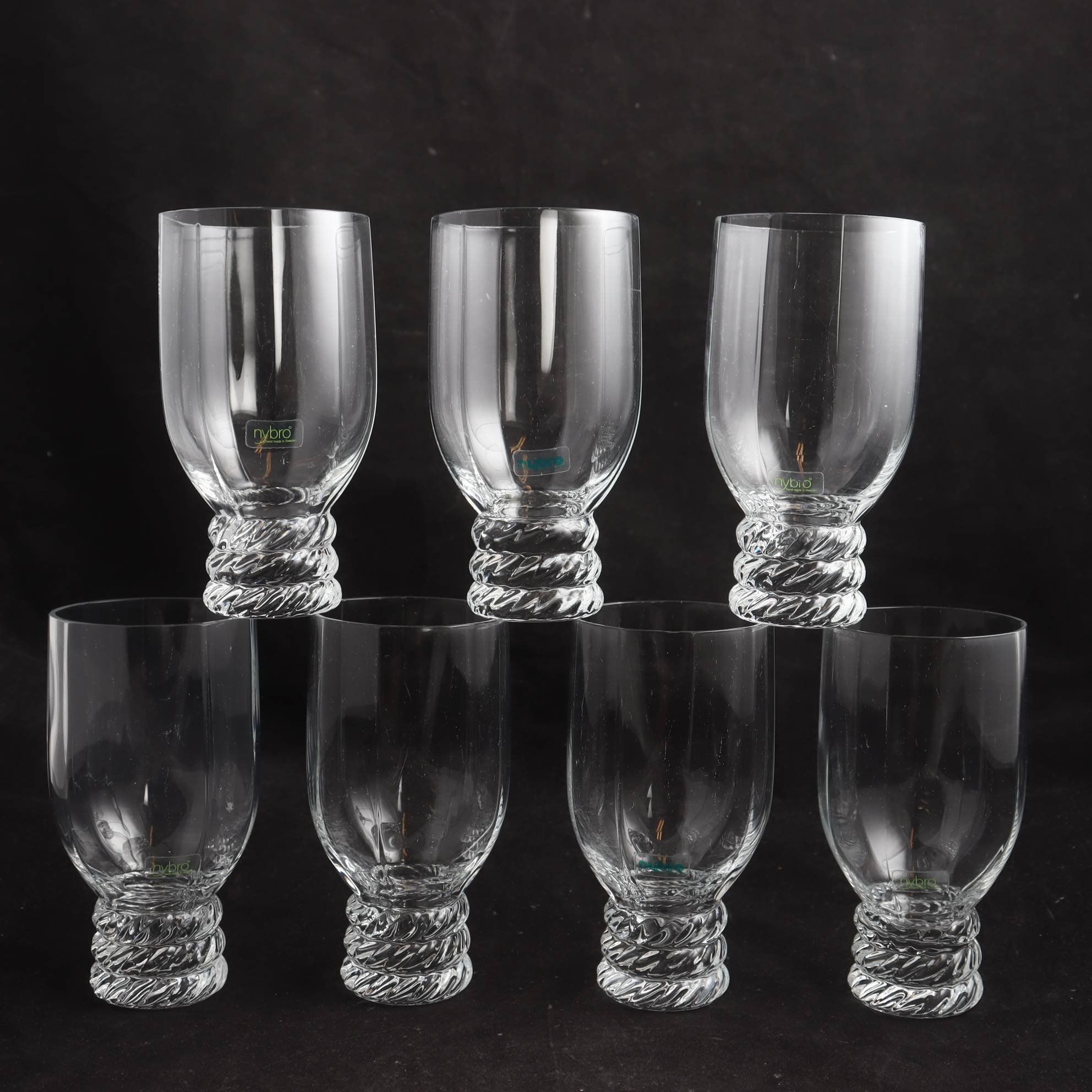 Glas, Nybro, Paul Isling, trossfot, 7 st. Samfraktas ej.