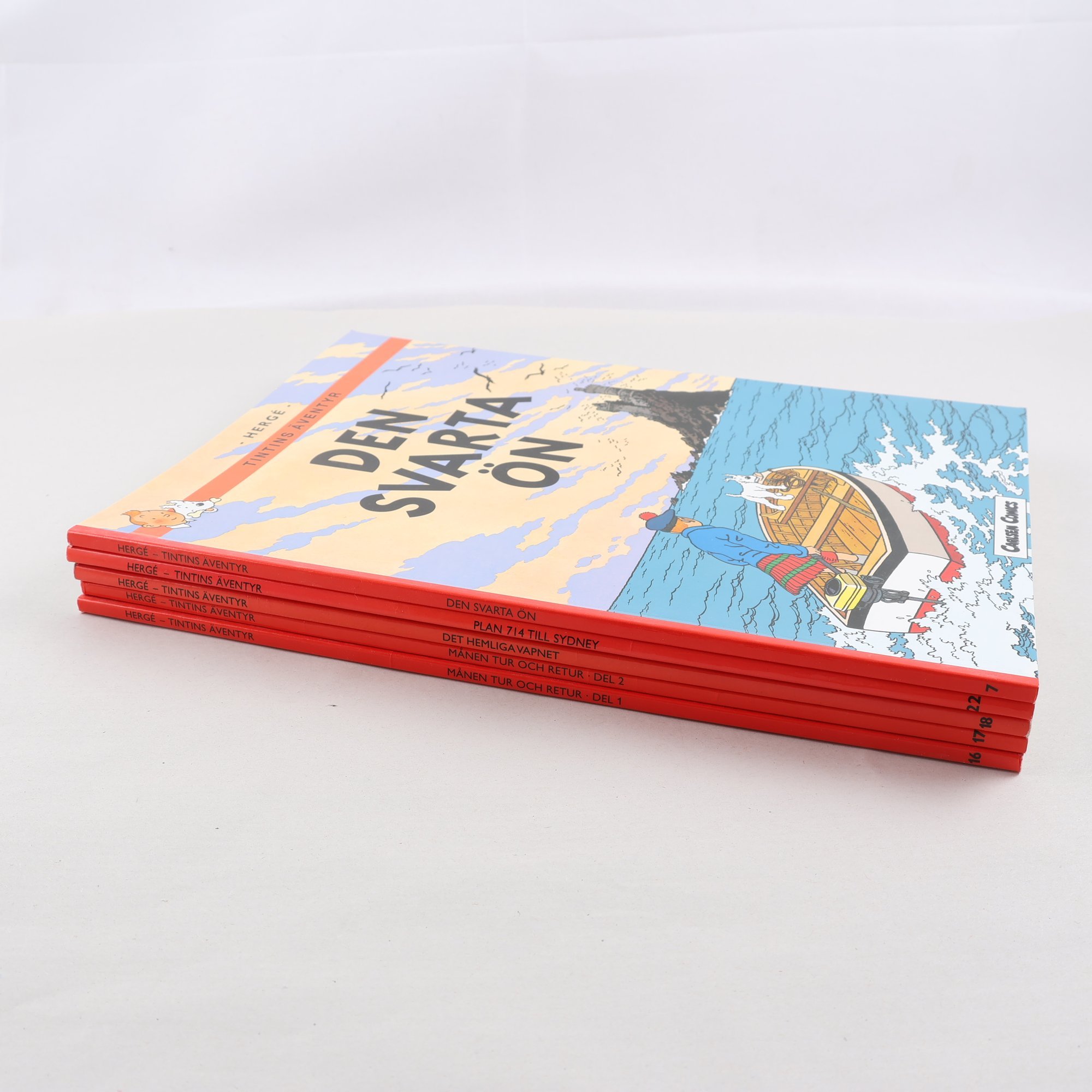 Tintins äventyr, paket med 6 album, utgivna 2000-tal