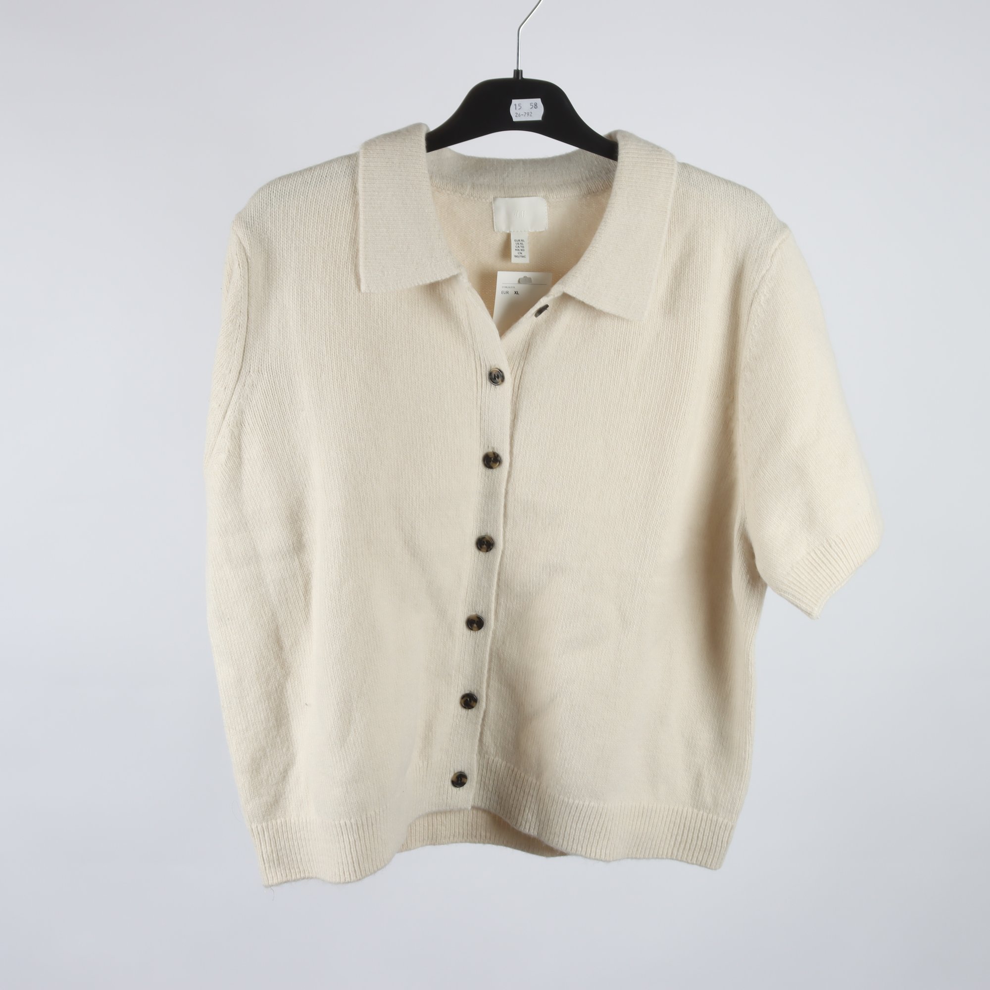 Stickad kofta, H&M, stl. XL