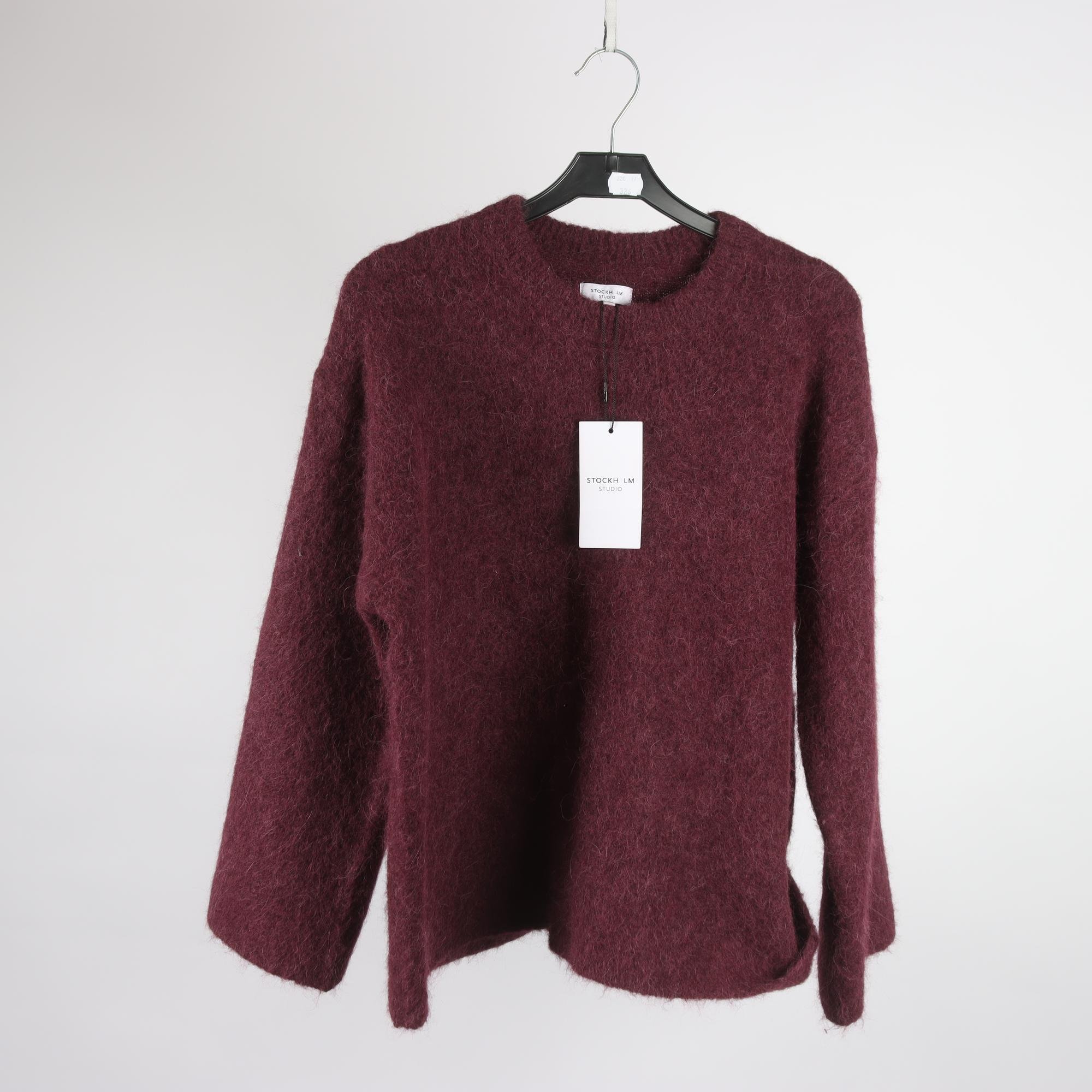 Tröja, Stockh LM Studio, vinröd, alpaca, stl. XS.