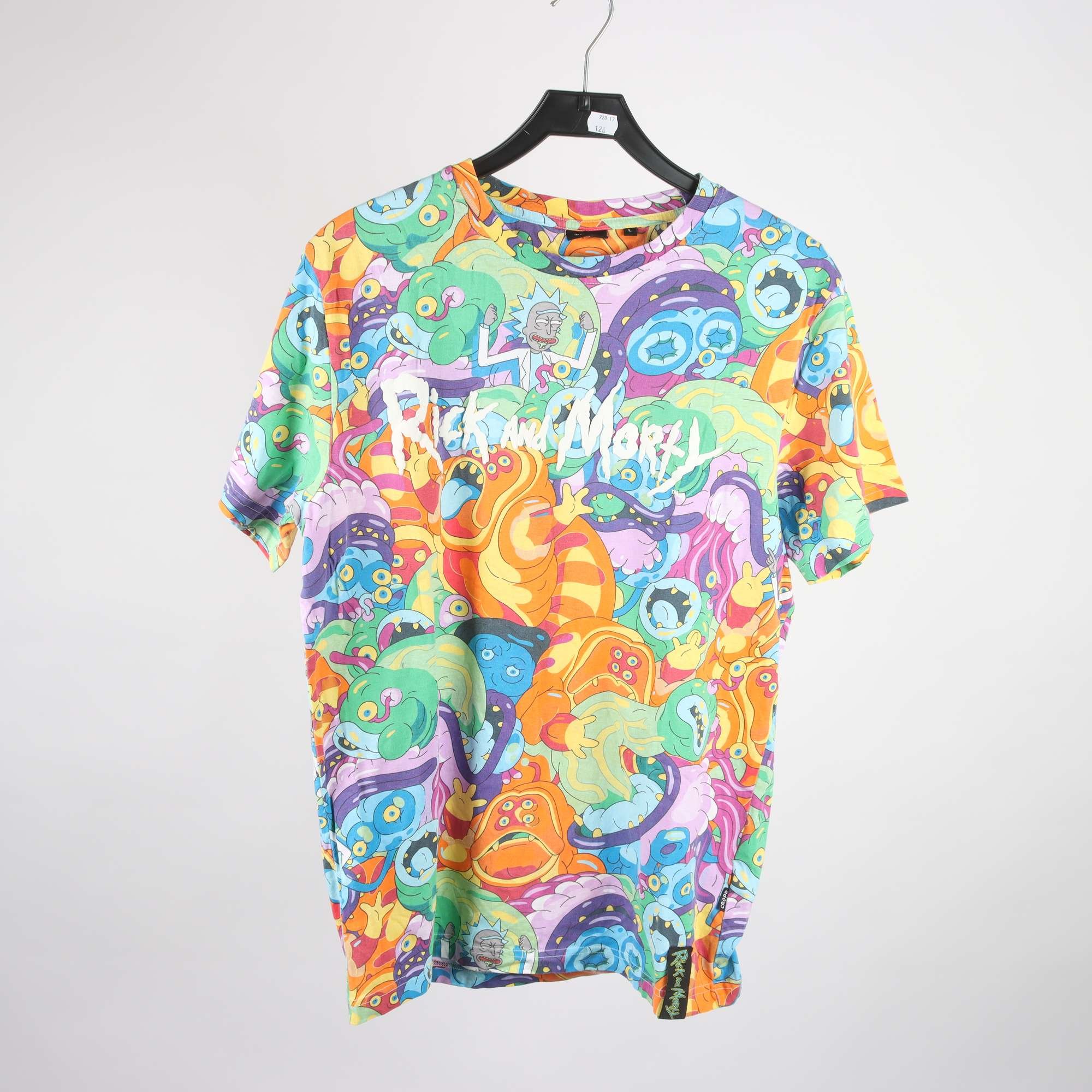 T-shirt, Cropp, Rick And Morty, mönstrad, stl. L