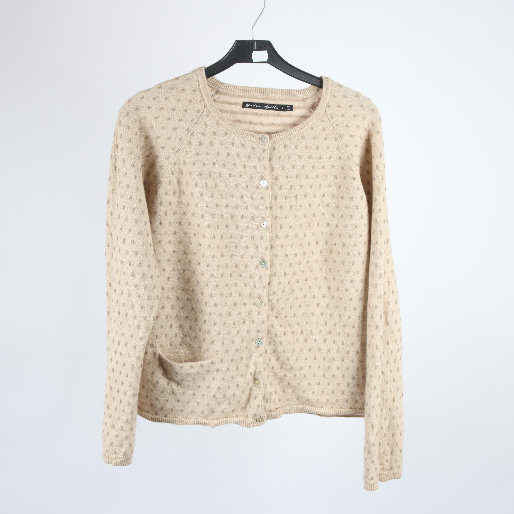 Kofta, Gudrun Sjödén, beige, 100% cashmere, stl. L.