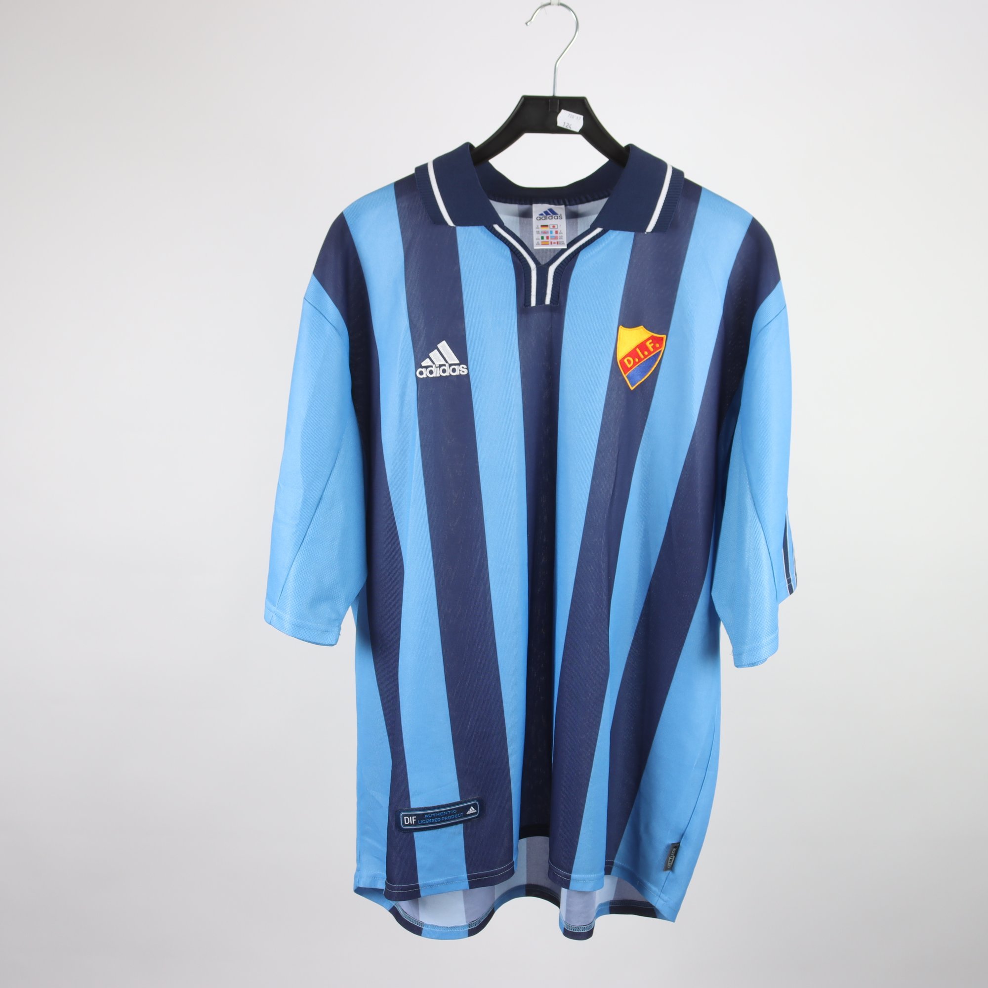 Fotbollströja, Adidas, DIF Djjurgården, blå, stl. XXL