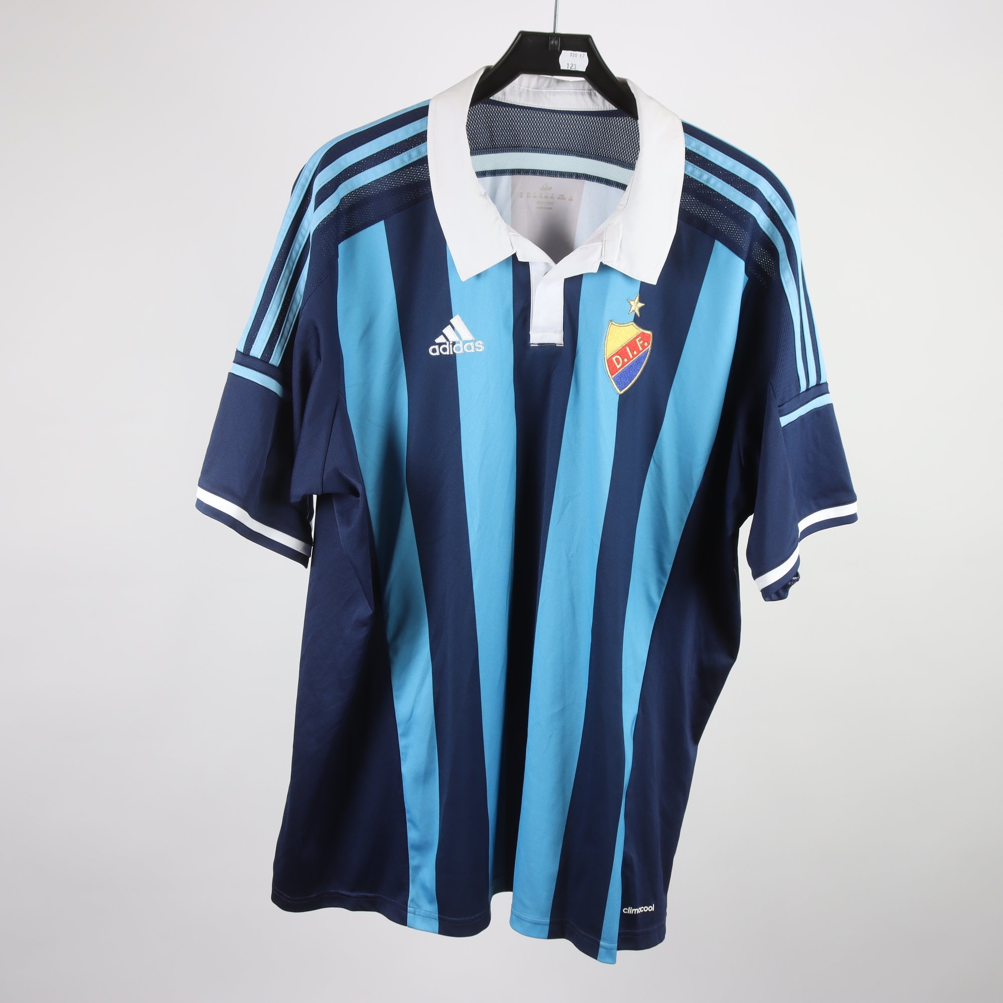 Fotbollströja, Adidas, DIF Djjurgården, blå, stl. 2XL