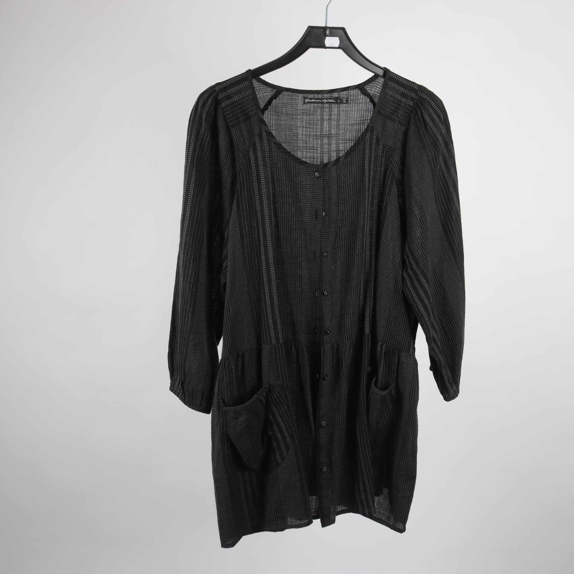 Blus/tunika, Gudrun Sjödén, svart, grå, stl. L.