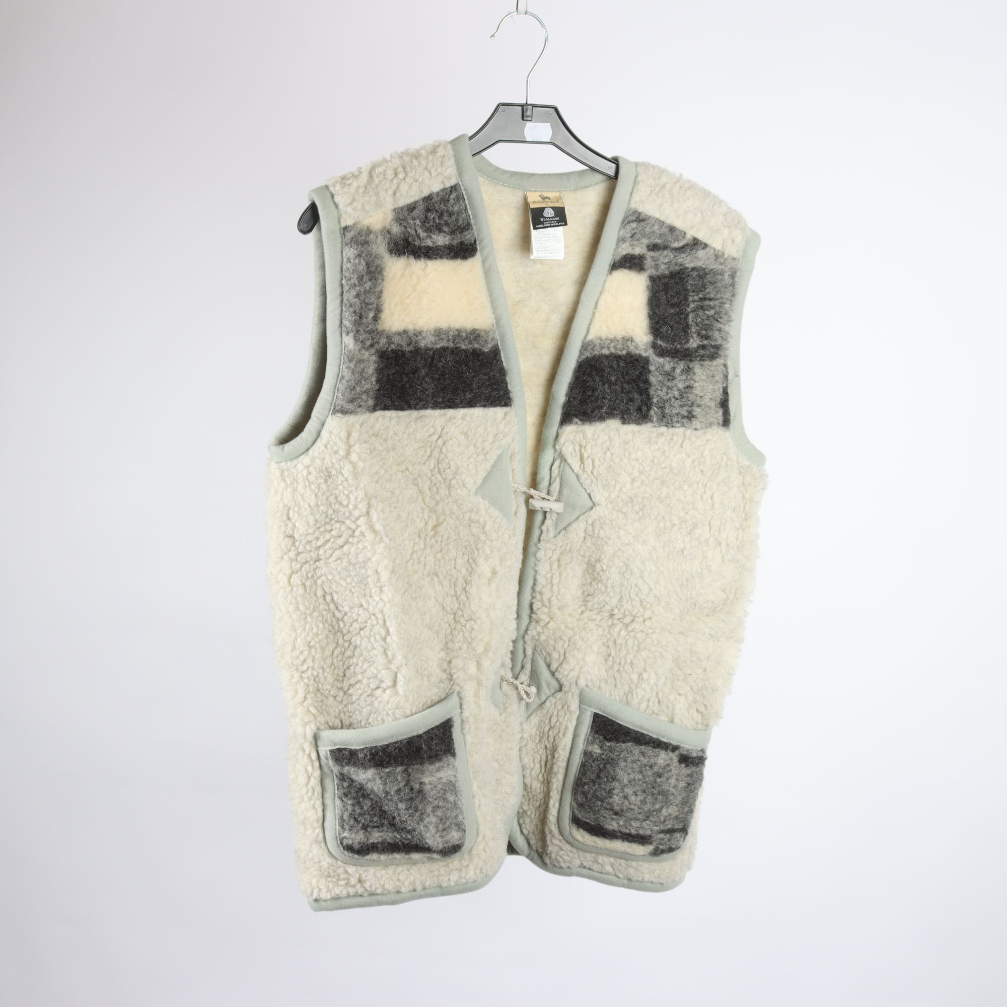 Väst, Alwero, grå, 100% ull, stl. S.