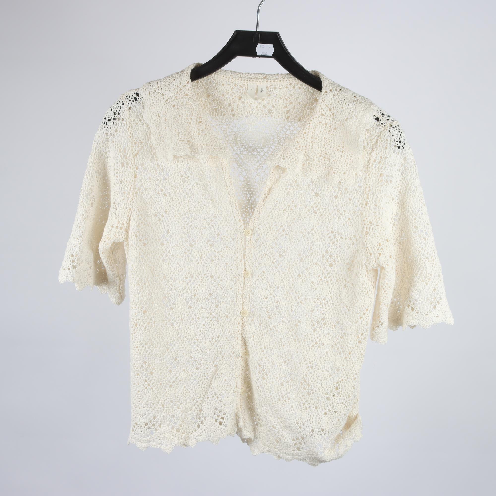 Kofta, Arket, virkad, beige, stl. S.