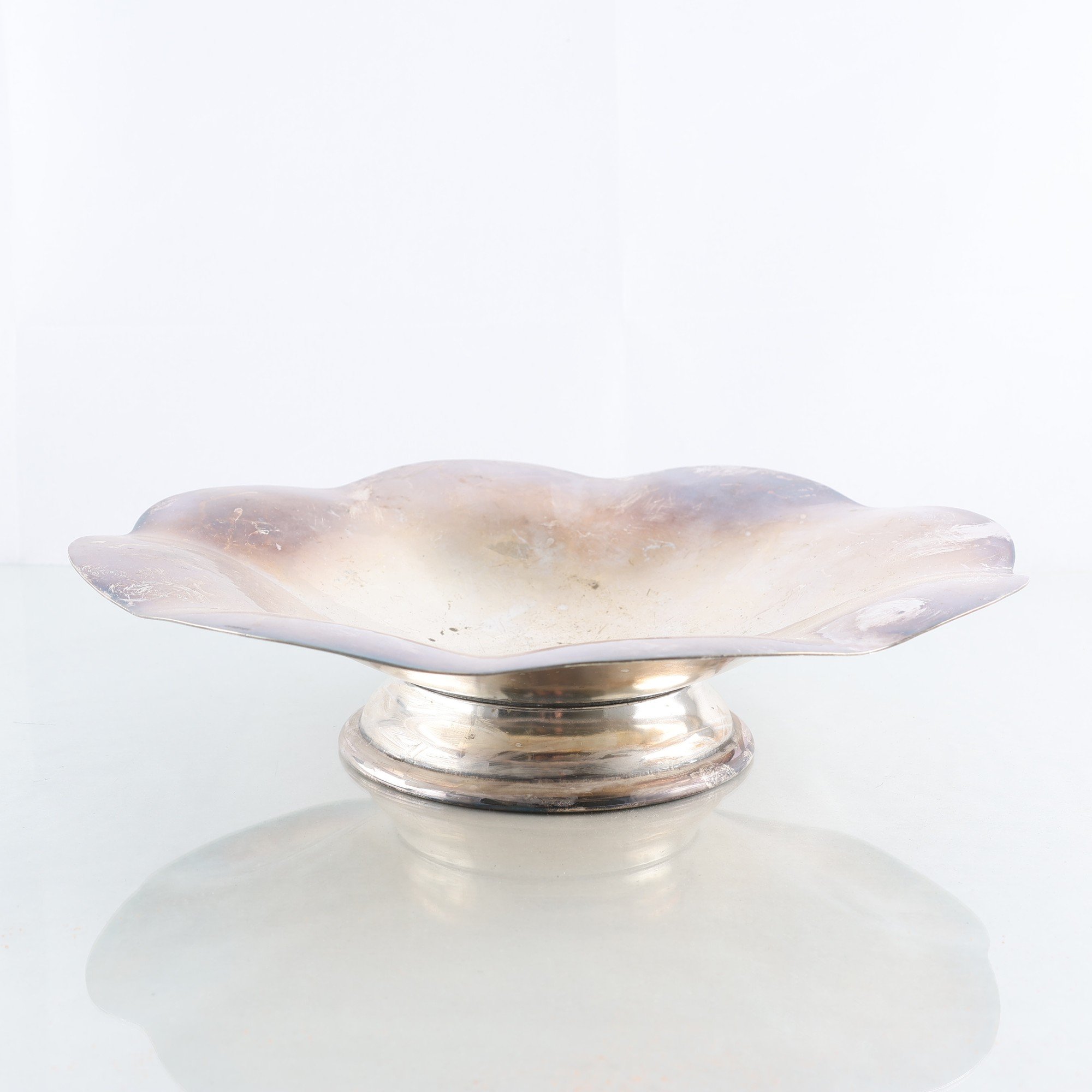 Skål, nysilver, NFS, Nysilverfabriken Stad, Stockholm, 1930-tal. Samfraktas ej.