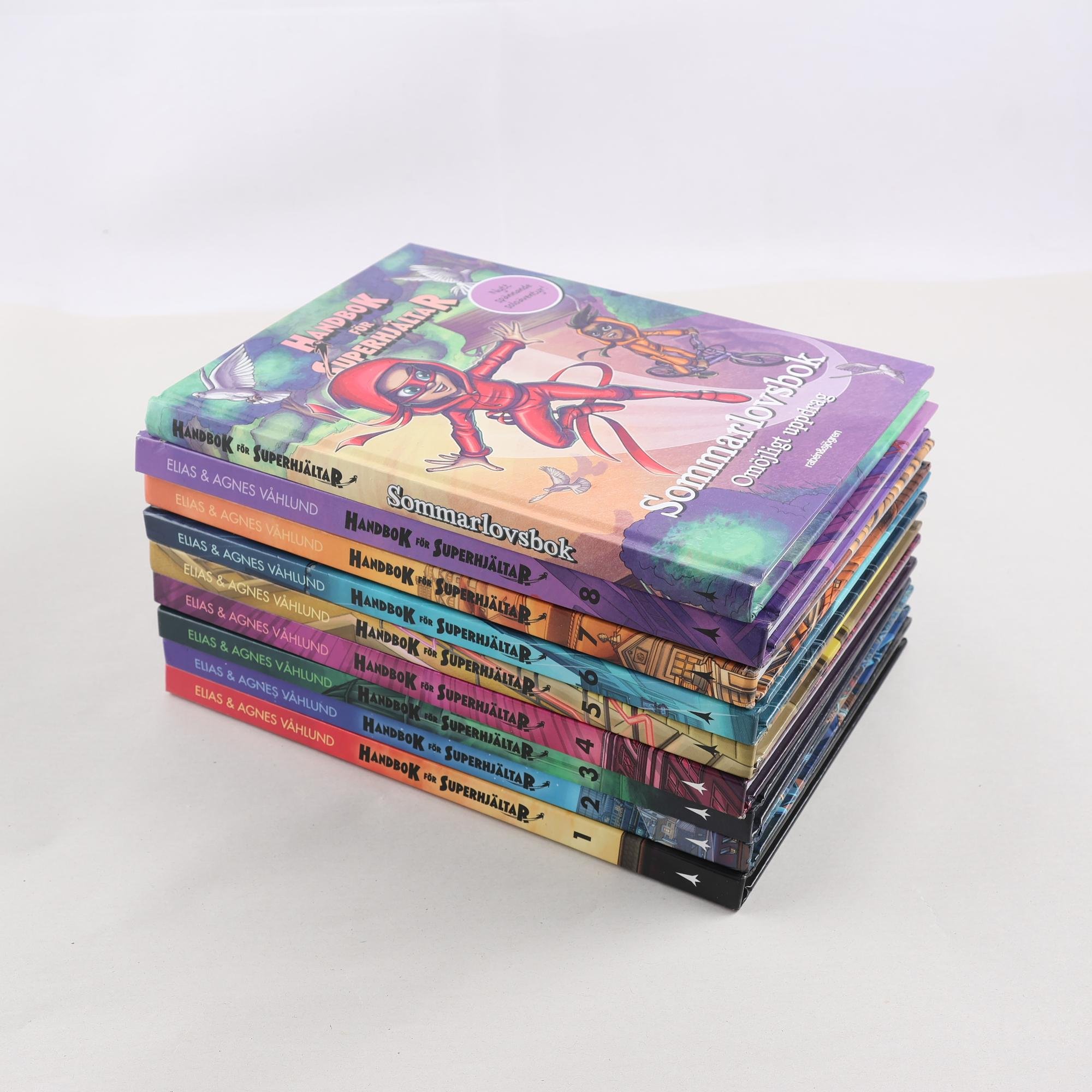 Handbok för superhjältar, Del 1-8 + Sommarlovsbok